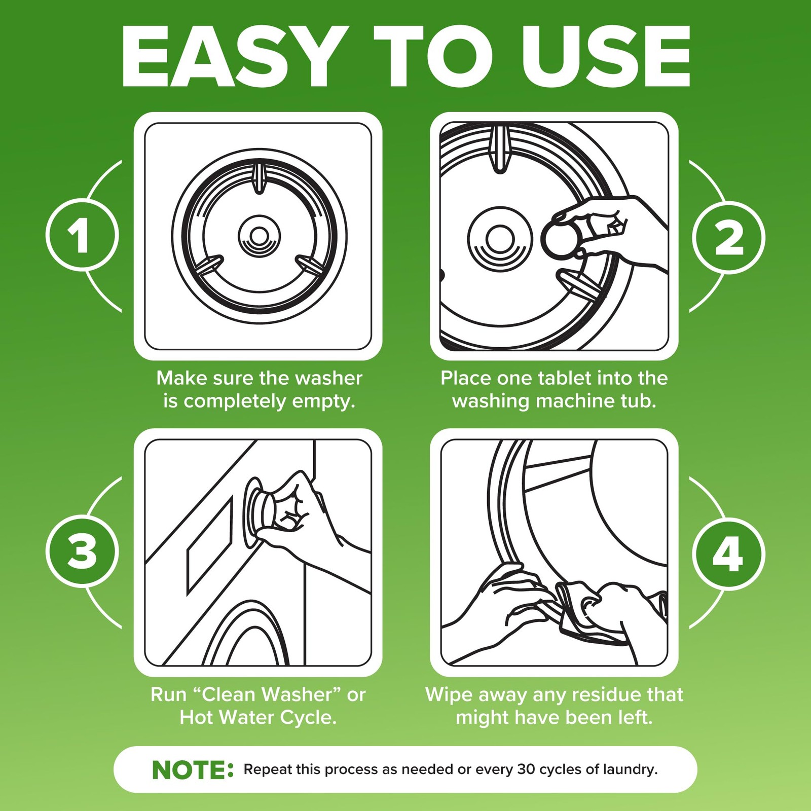 ® Heavy Duty Washing Machine Cleaner Descaler Tablets – for Front Load, Top L…