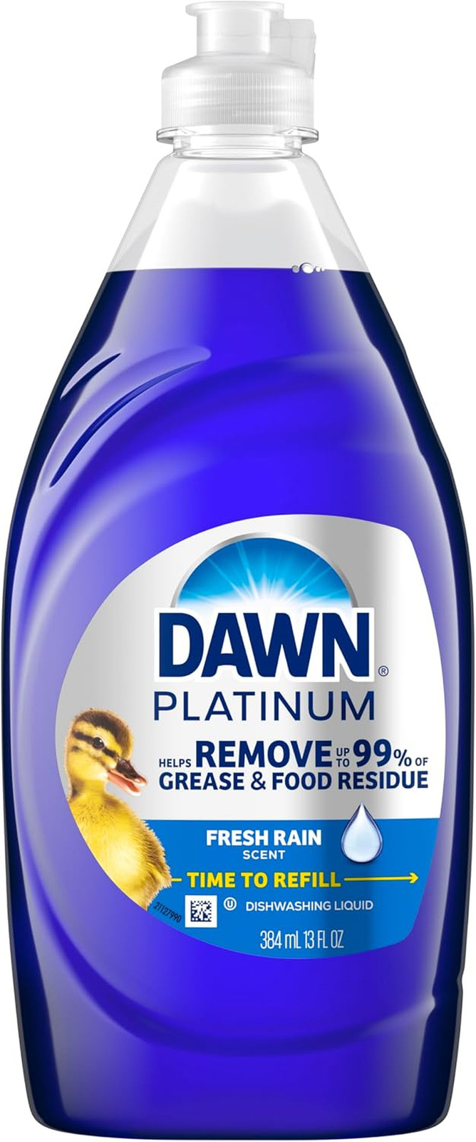 Platinum Dish Soap, Fresh Rain Scent Liquid Dishwashing Detergent, Powerful Dis
