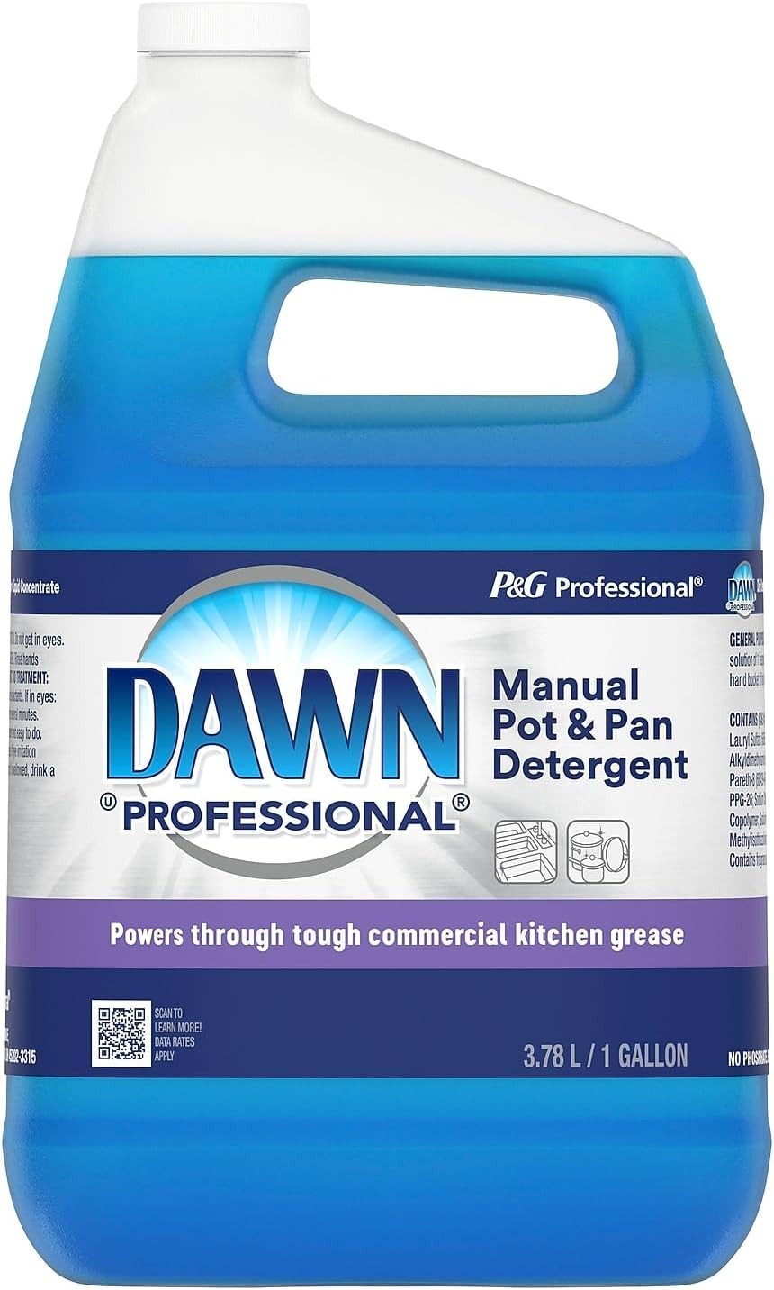 Dawn Professional Manual Pot and Pan Liquid Dish Soap, Original Scent, 128 Oz.,
