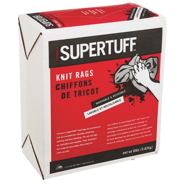 (1)-Trimaco SuperTuff 8 Lb. Knit Painter’s Washable & Reusable Rags Model: 10482