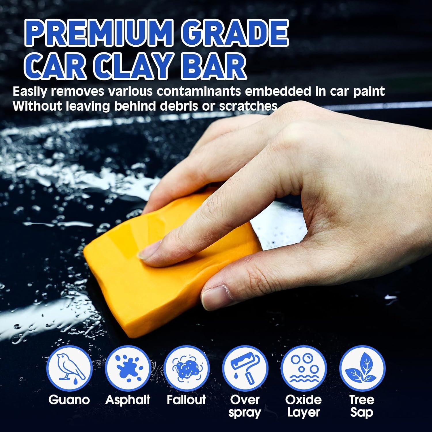 Clay Bars Kit, 6 Clay Bars & 20 PCS Lubricant Tablets, Complete Car Detailing