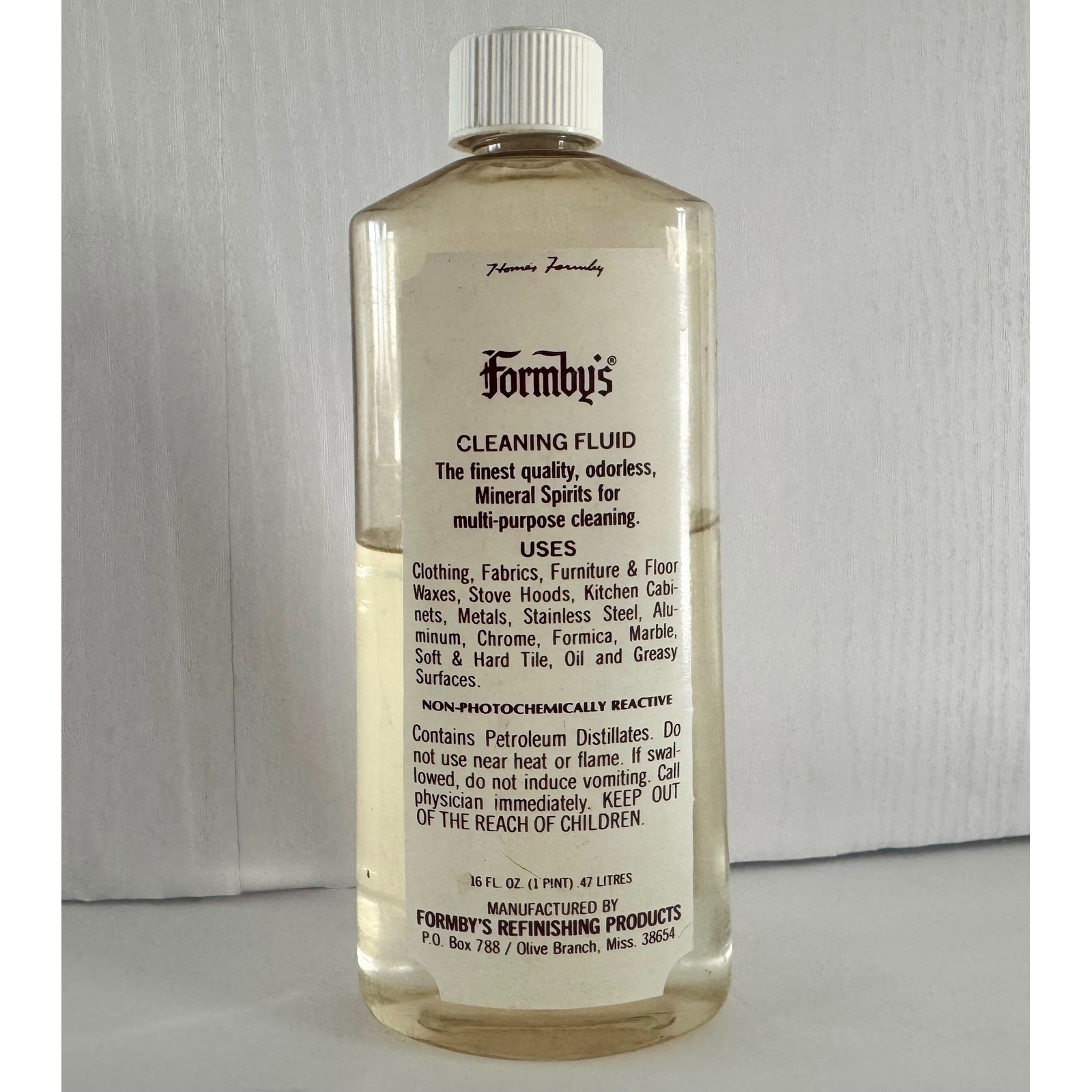 Formbys Pure Odorless Mineral Spirit Cleaning Fluid 16 Fl Oz