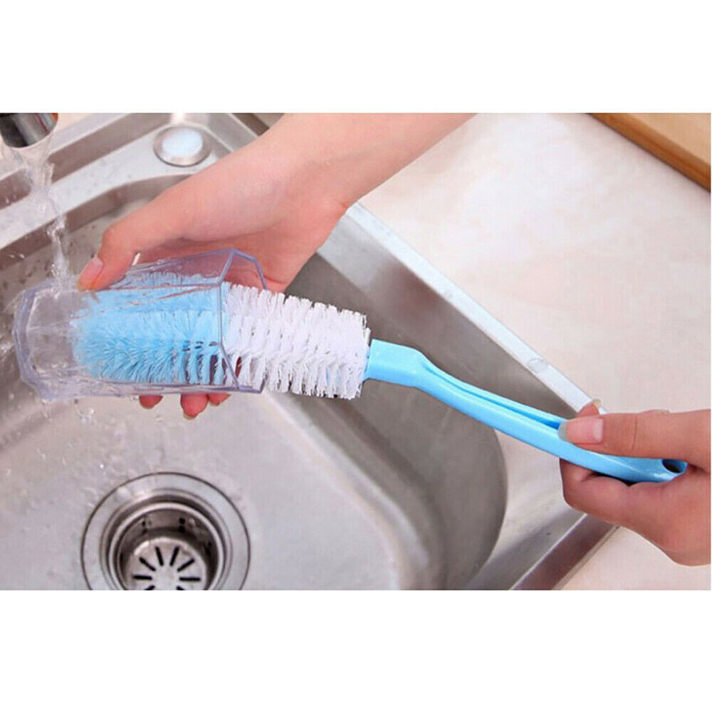 3pcs Bottle Cup Dish Pot Kitchen Long Cleaning Washing Brush (one color each)