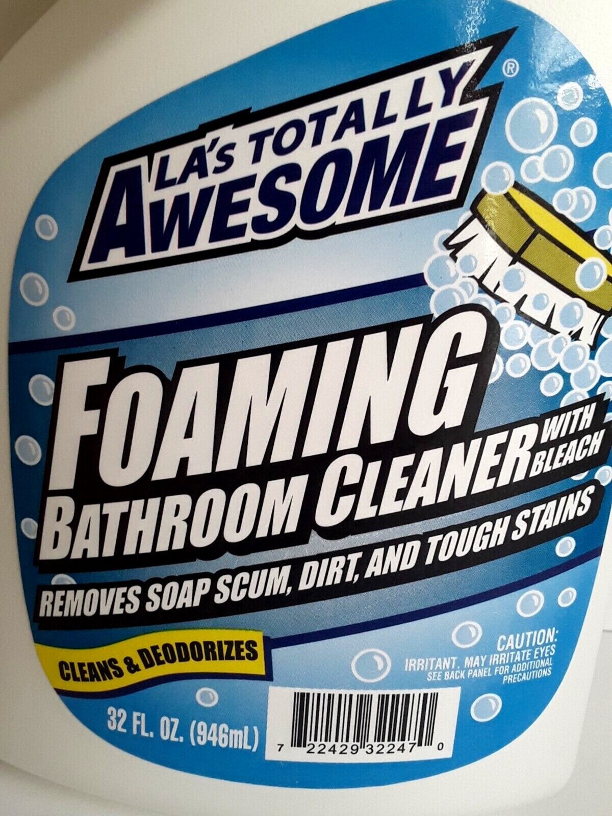 LA’s Totally Awesome Foaming Bathroom Cleaner W/ Bleach 32 fl oz~BuyMoreSaveMore