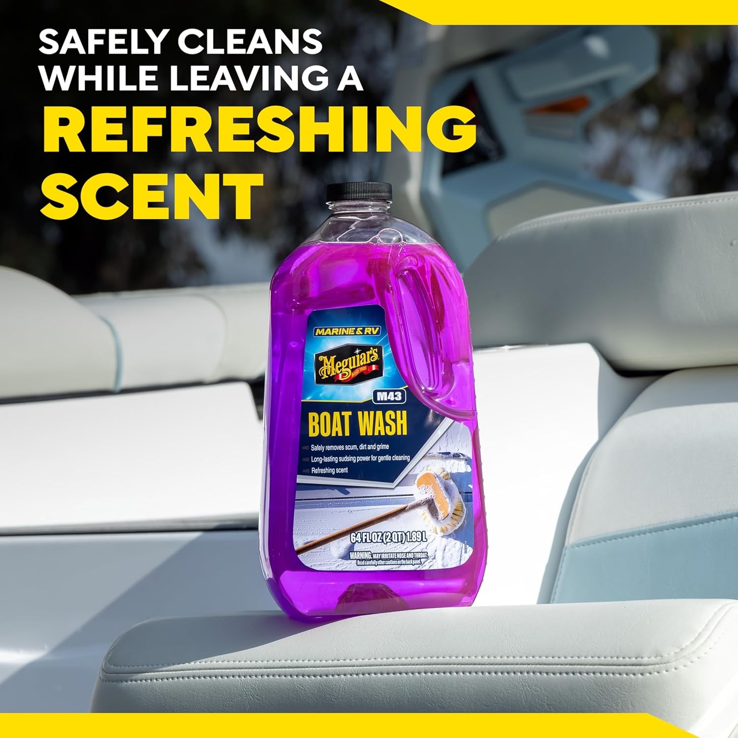 Meguiar’s M43 Marine/RV Boat Wash, pH-Balanced Boat/RV Wash for Protecting Fiber