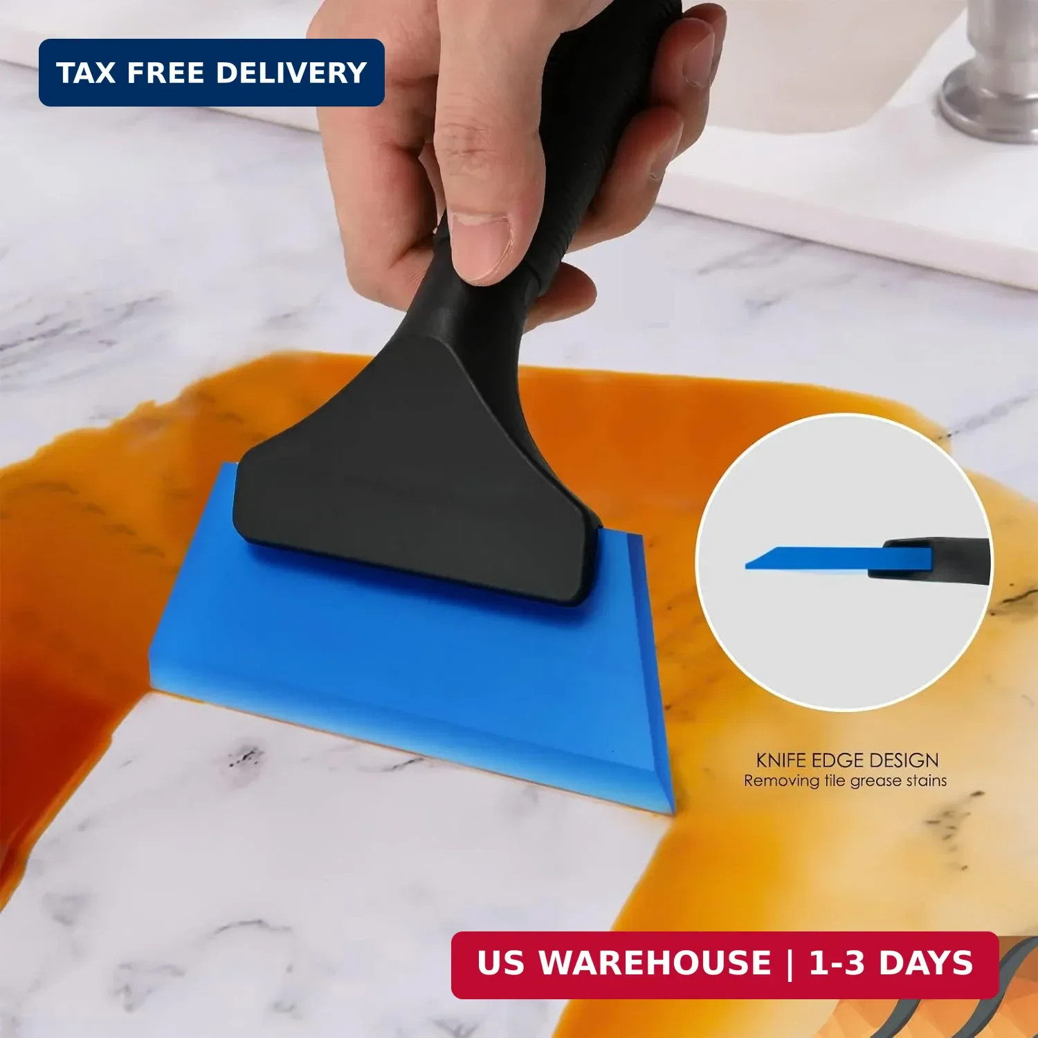 EHDIS Small Squeegee 5 inch Rubber Window Tint Windshield Scraper for Car,Glass,