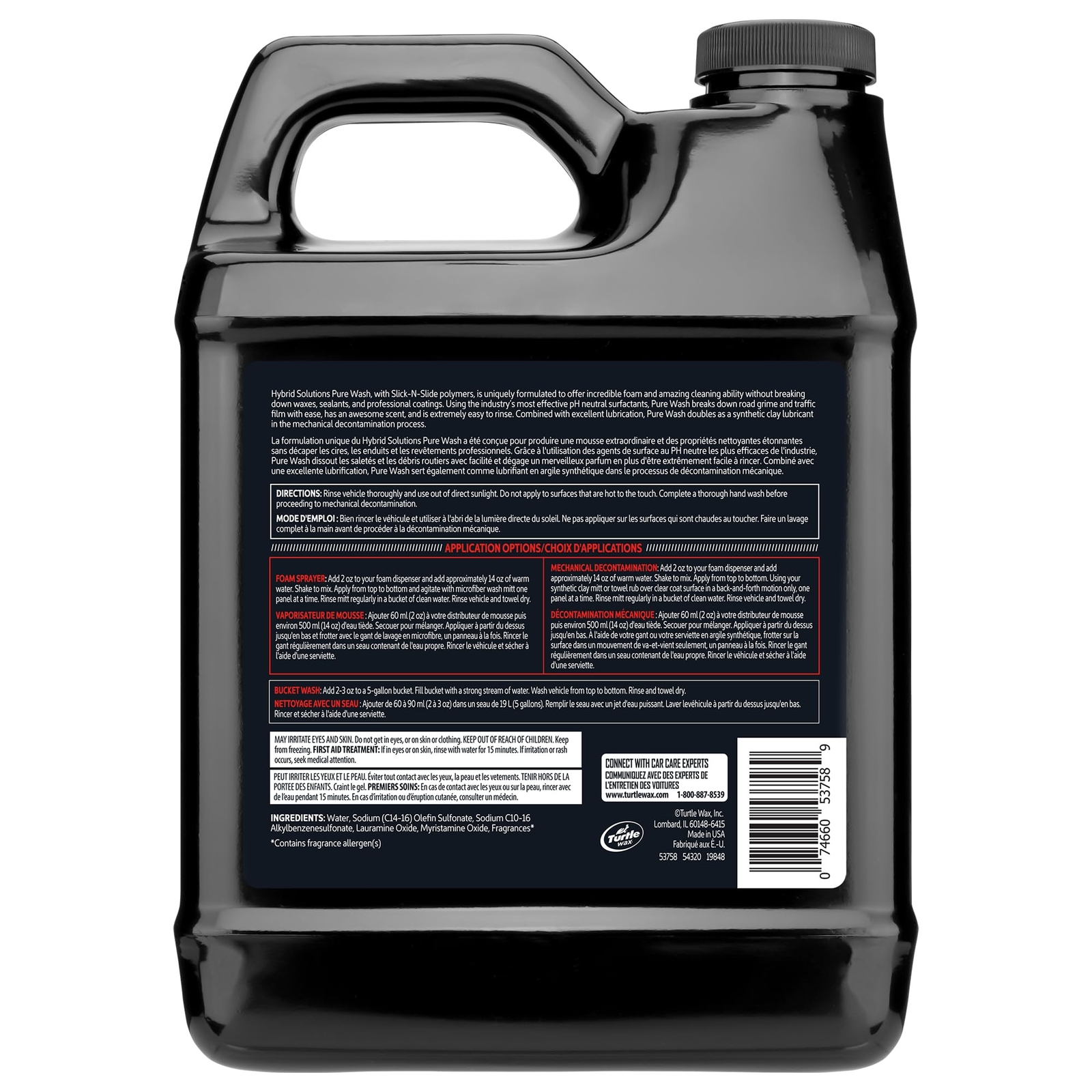 Turtle Wax 54320 Hybrid Solutions Slick-N-Slide Pure Wash pH Neutral Extreme