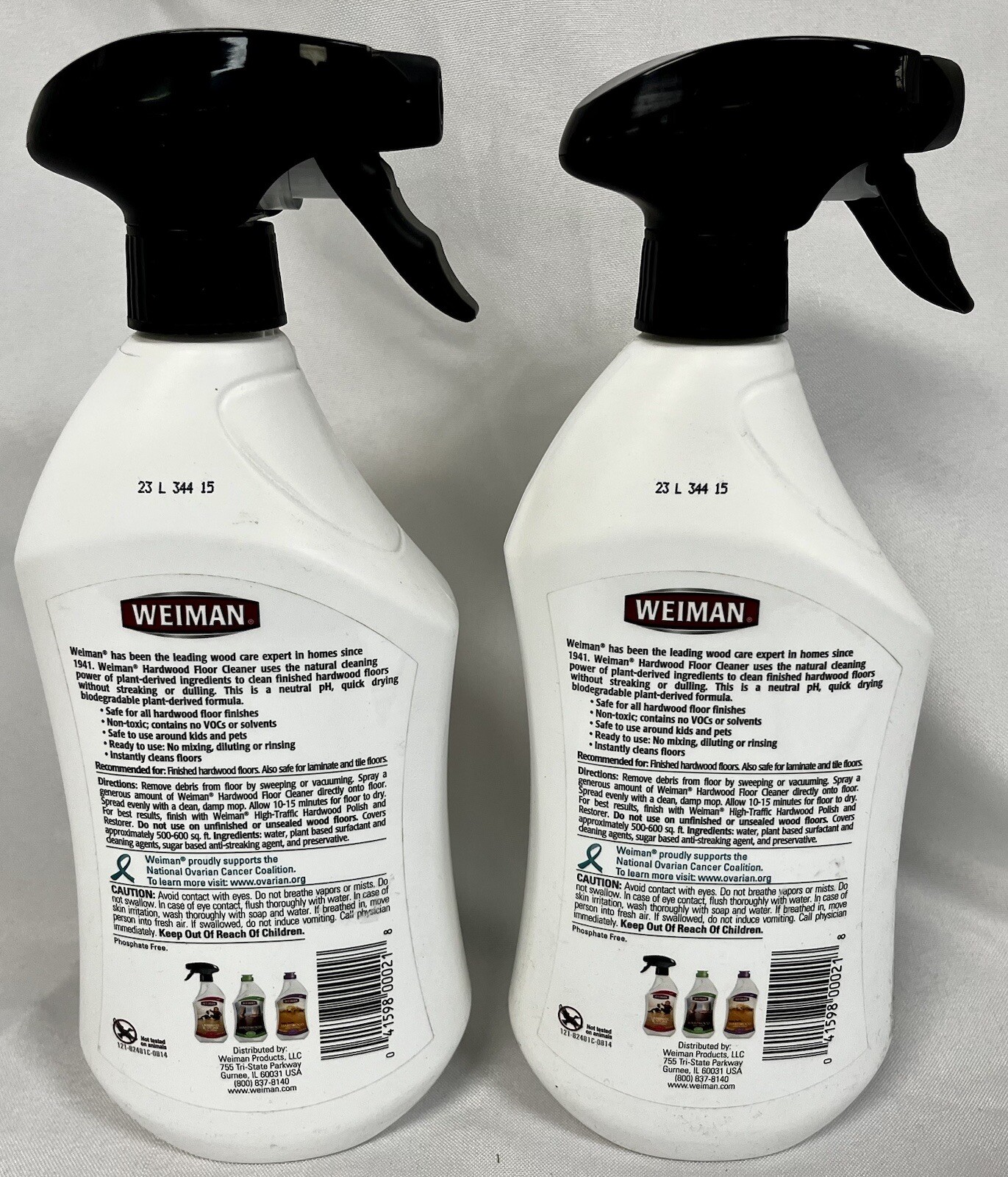 Lot Of 2 Weiman Hardwood Floor Cleaner Spray Bottle 27oz Discontinued NEW
