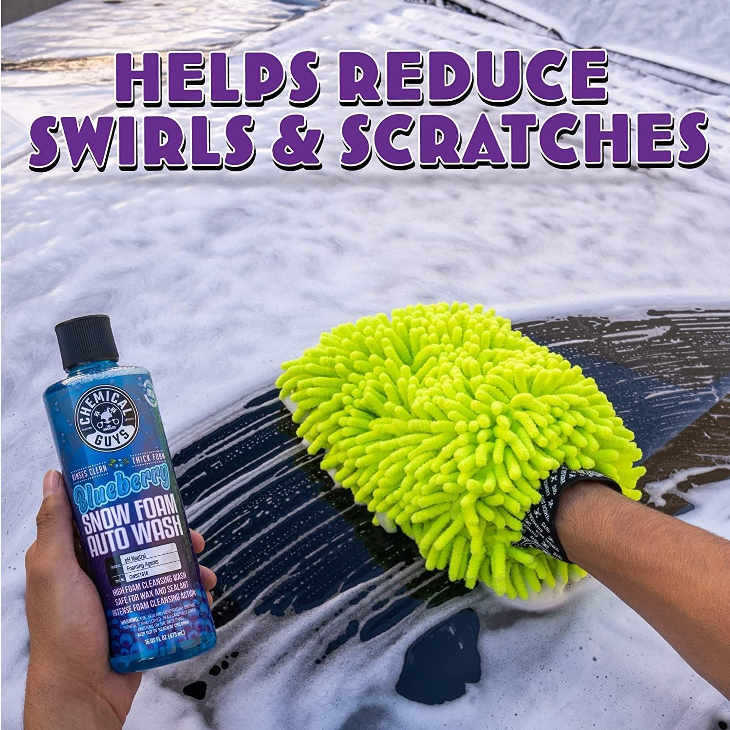 Chemical Guys CWS21664 Blueberry Snow Foam Car Wash Soap (Works with Foam Cannon