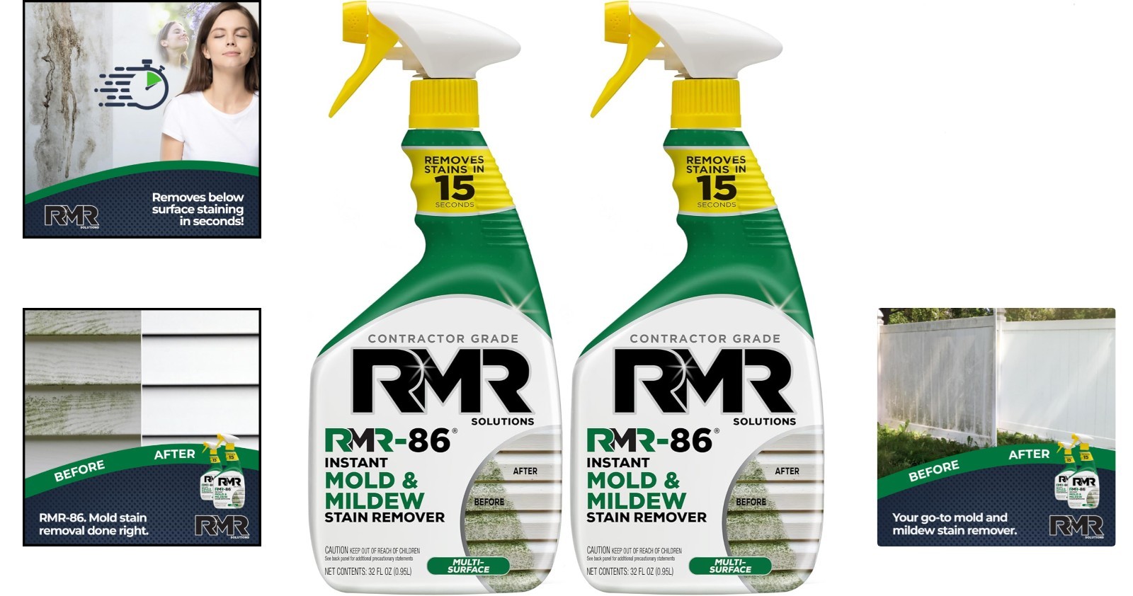 Fresh Scent RMR-86 Mold and Mildew Cleaner Spray – 64 Oz Pack, Instant Results