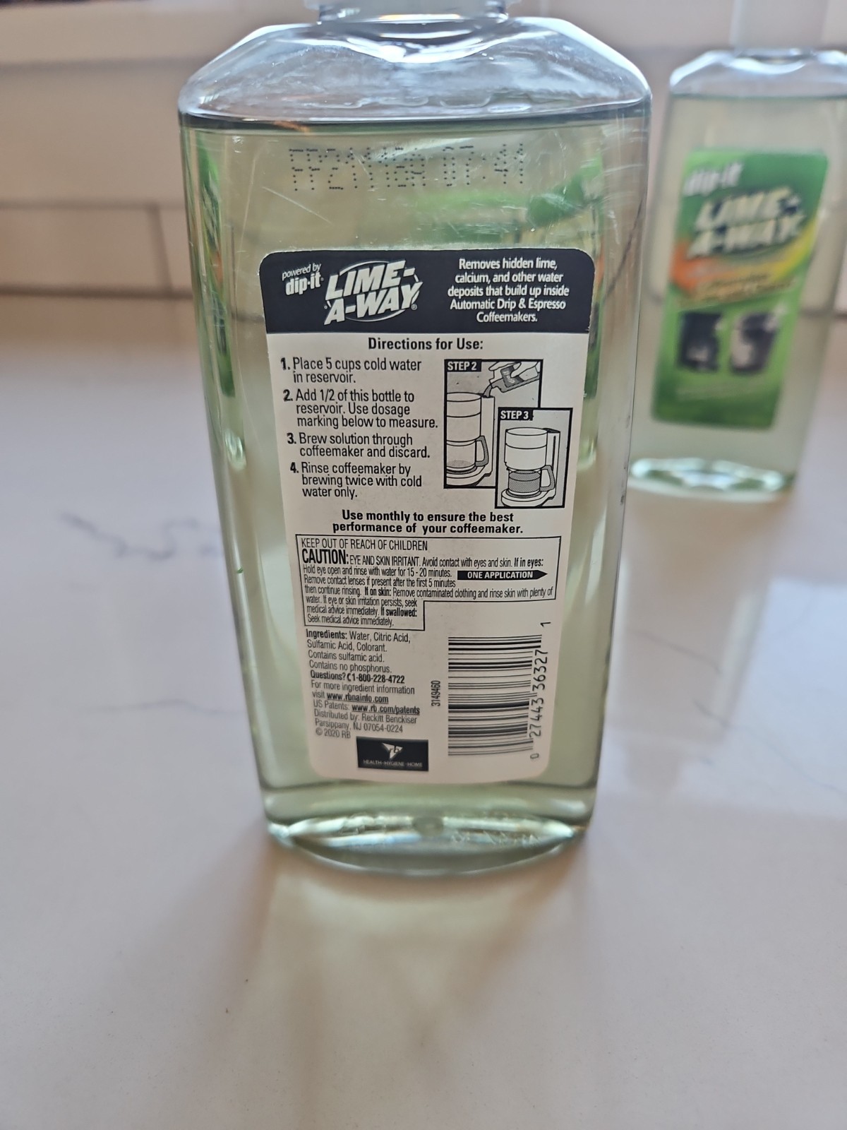 3x Dip-it Lime-A-Way Coffeemaker Descaler and Cleaner Removes Calcium 7oz Each