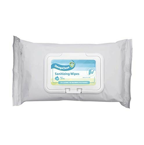 OmegaClean Alcohol Wipes (50 Count) (Pack of 32)