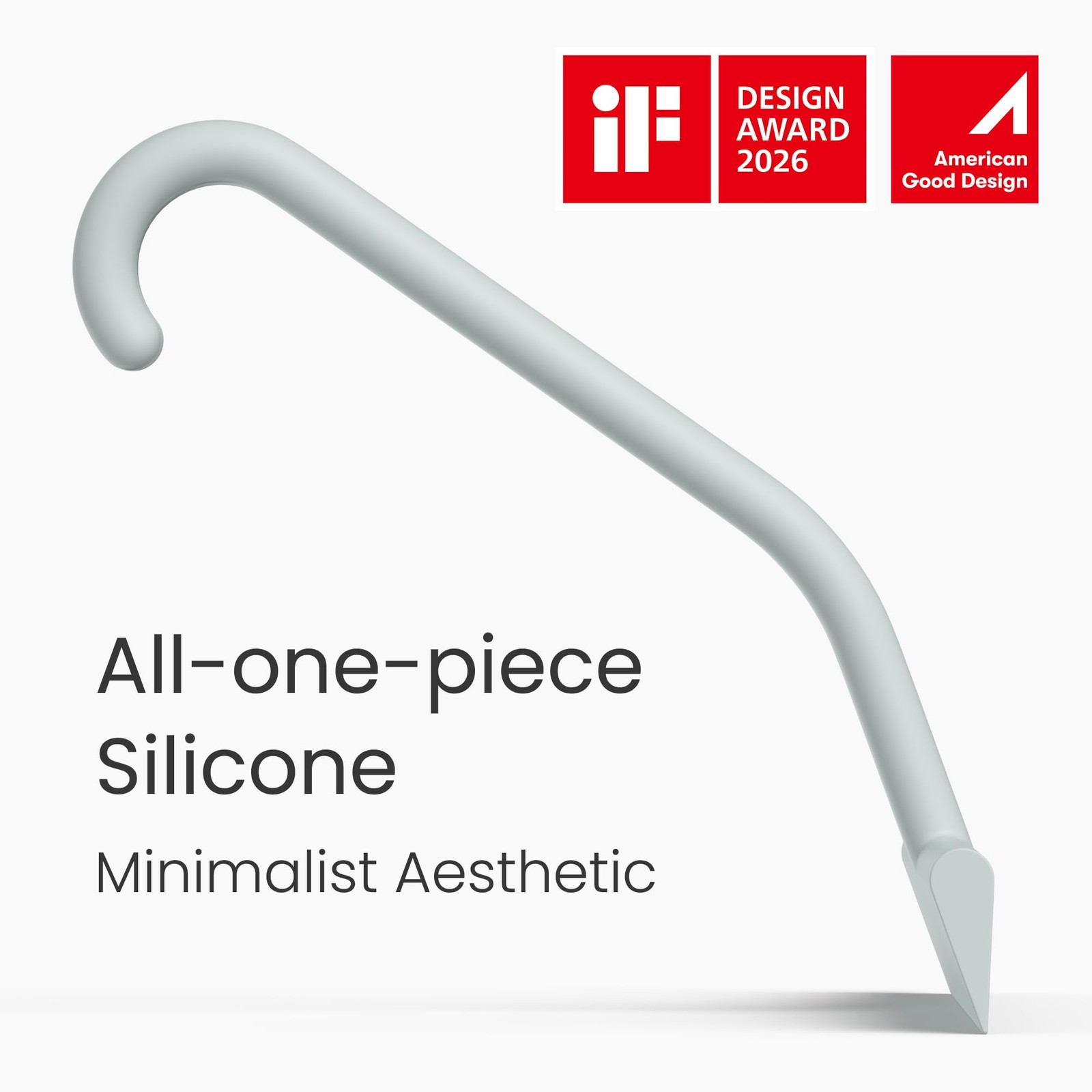 JustHang Shower Squeegee for Glass Doors, All–Piece Award-Winning Silicone S…