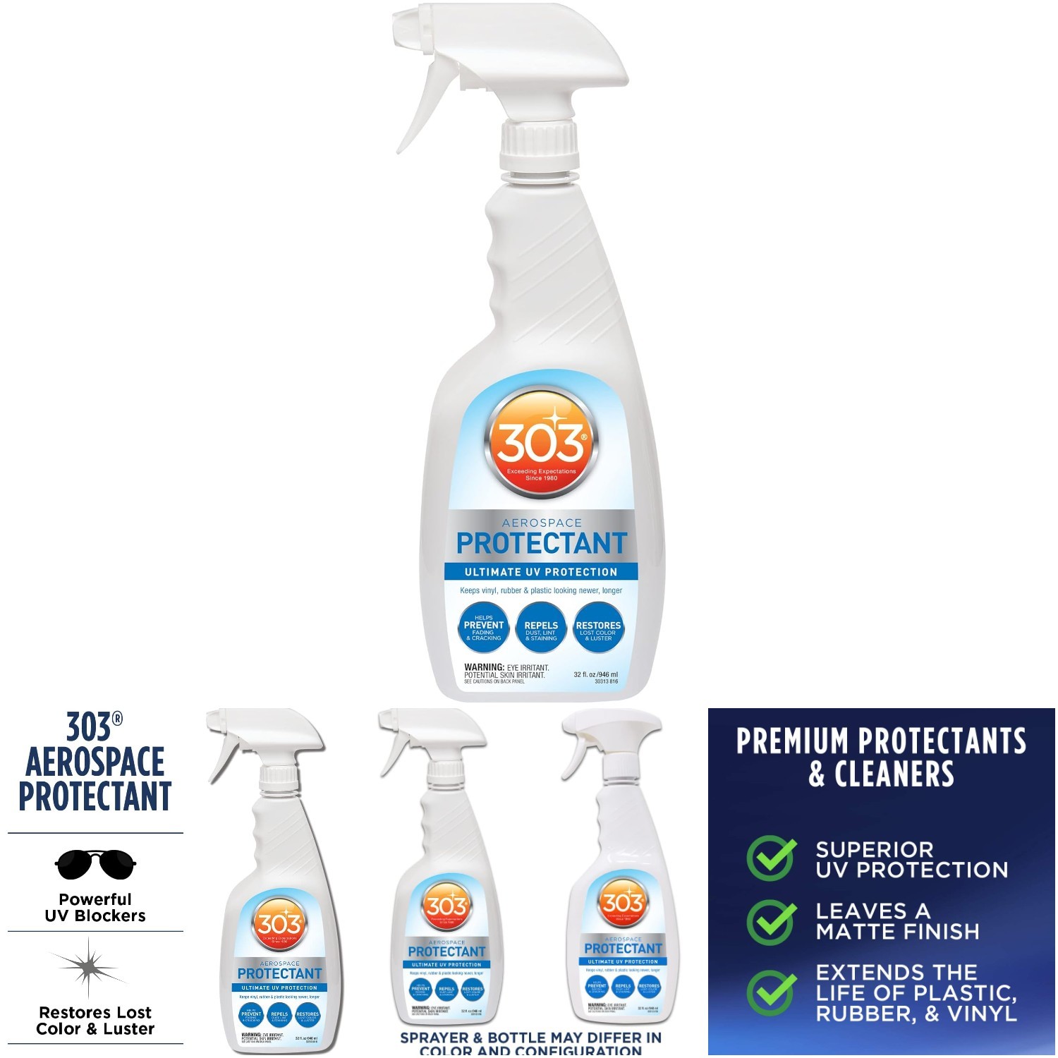 Aerospace Protectant Spray 32 Fl. Oz UV Protection Dust Repellent Outdoor