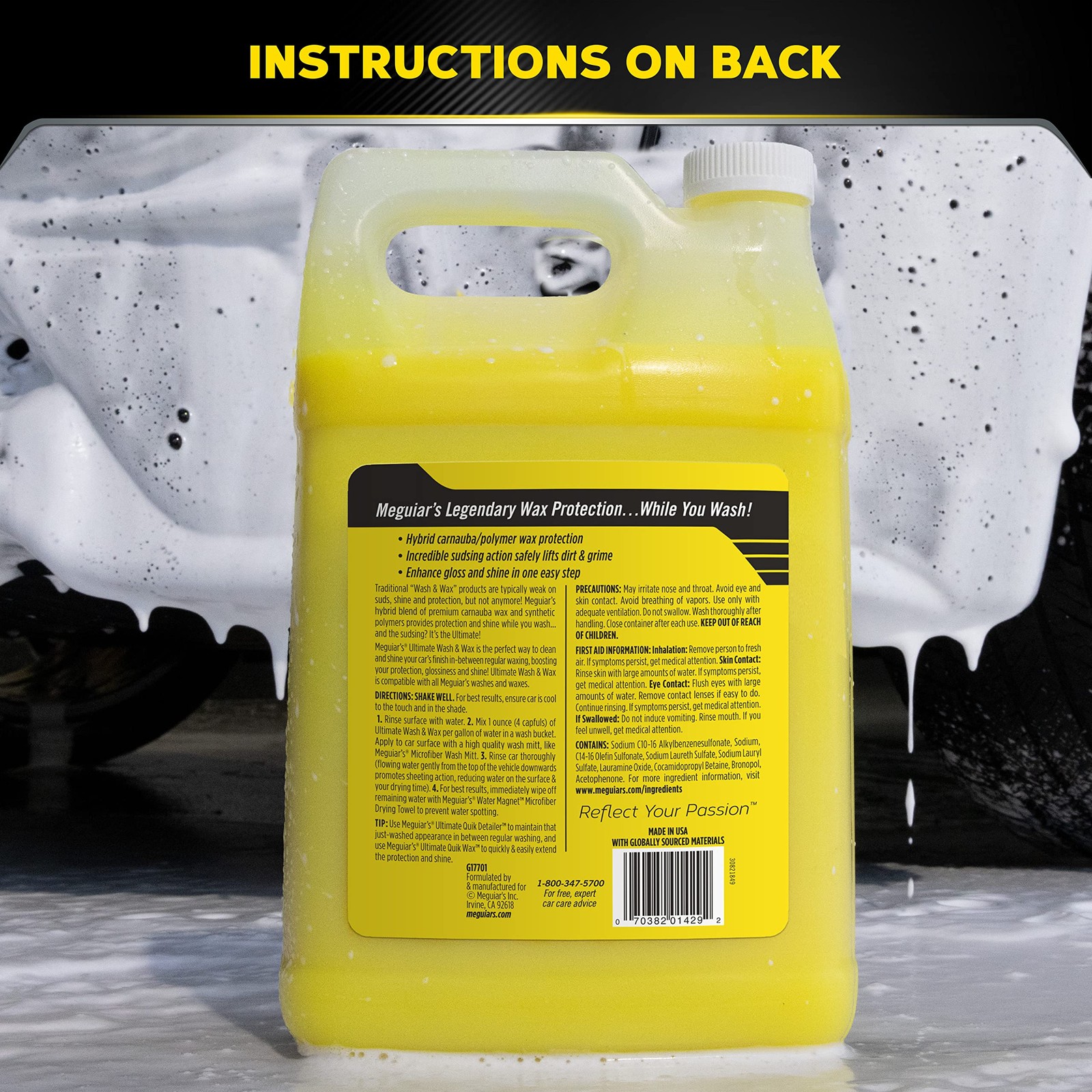 Meguiar’s Ultimate Wash and Wax, Car Wash and Wax Cleans and Shines in One Step