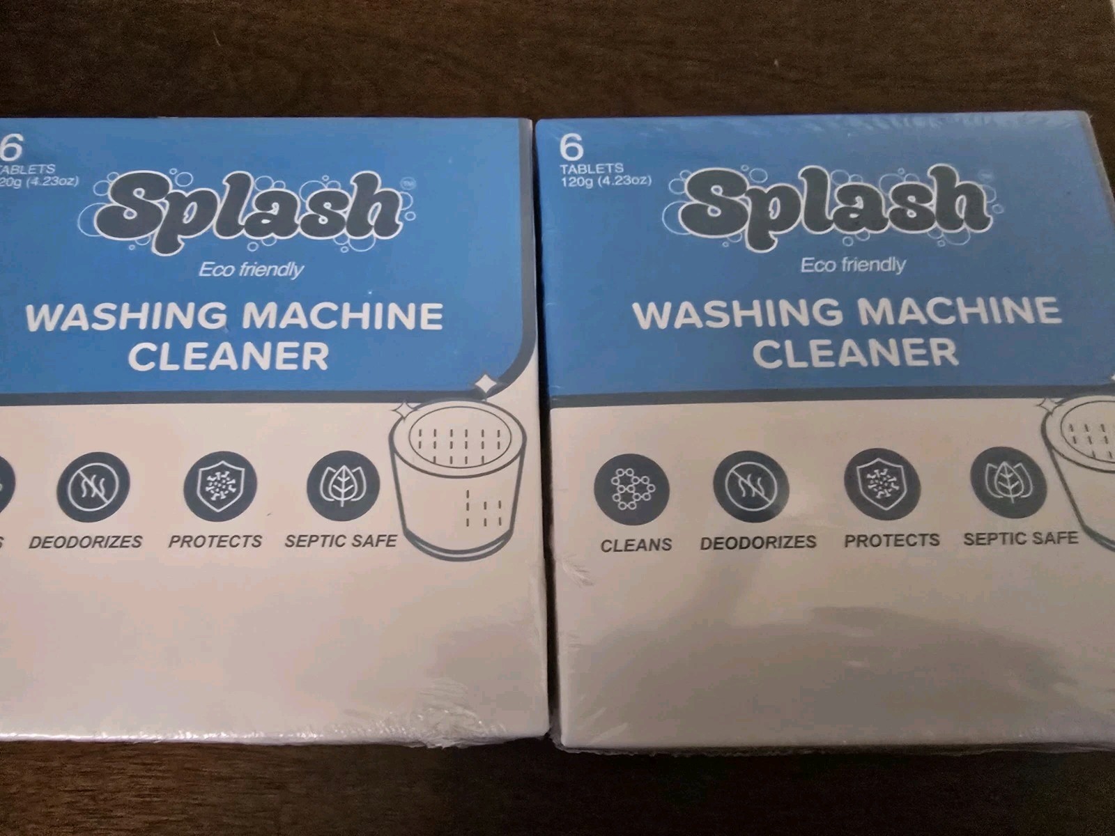 Splash Spotless Washing Machine Cleaner Tablets Lot Of 2 (12 Tablets Total)