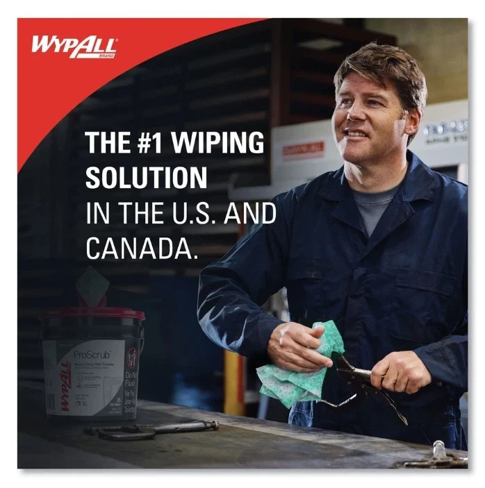 WypAll 91371CT 9.5″ x 12″ Pre-Saturated Wipes – Citrus Scent/Green (6/CT) New