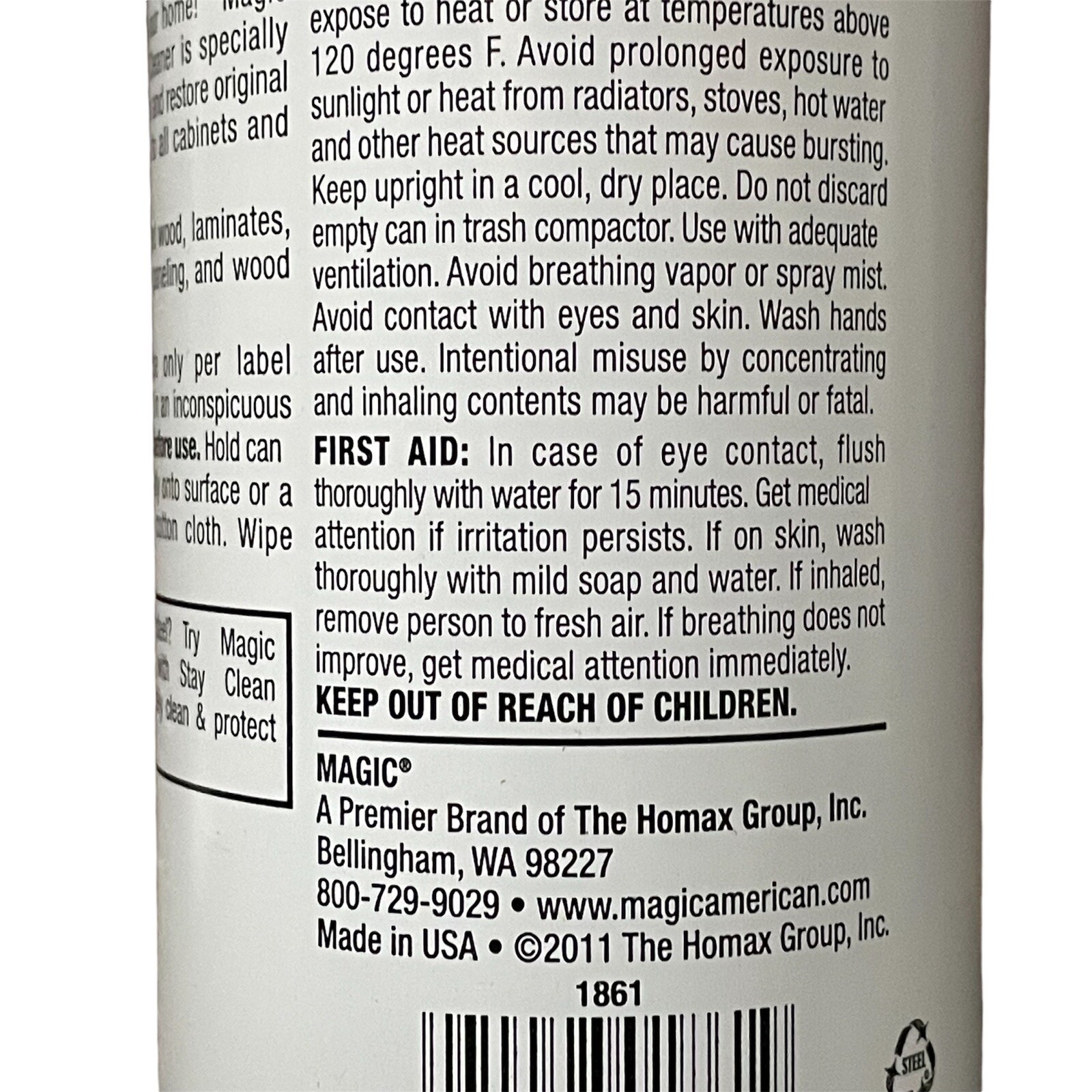 Magic Cabinet and Wood Cleaner Polish Aerosol 17oz New Discontinued Lot Of 2 Can