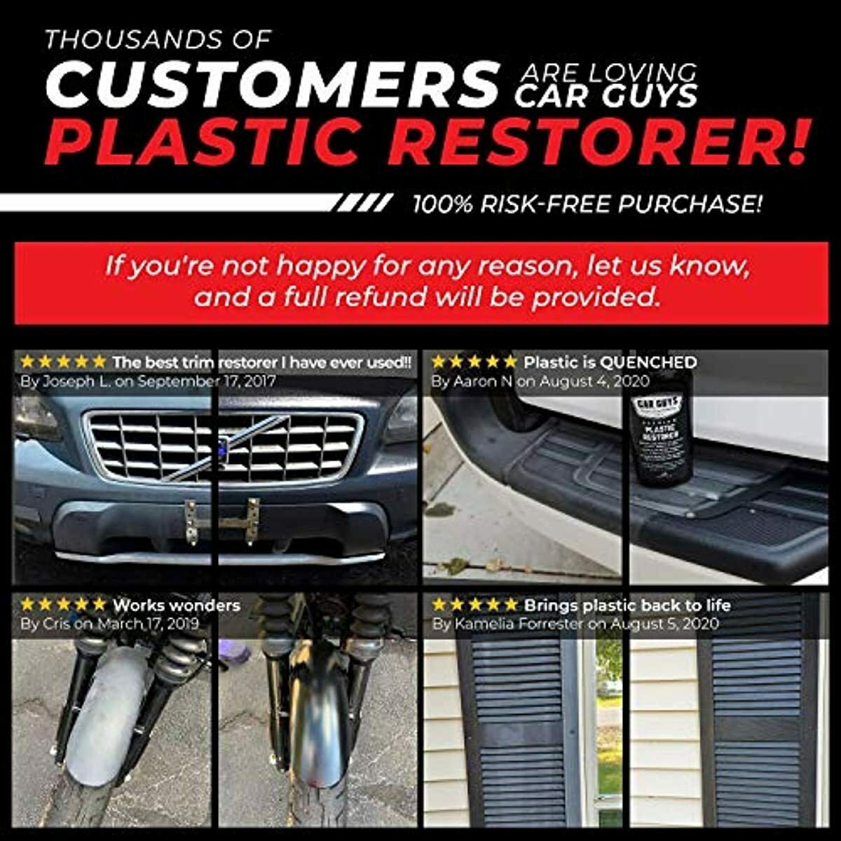 CAR GUYS Plastic Restorer Ultimate Solution to Restore Rubber, Vinyl and Plastic