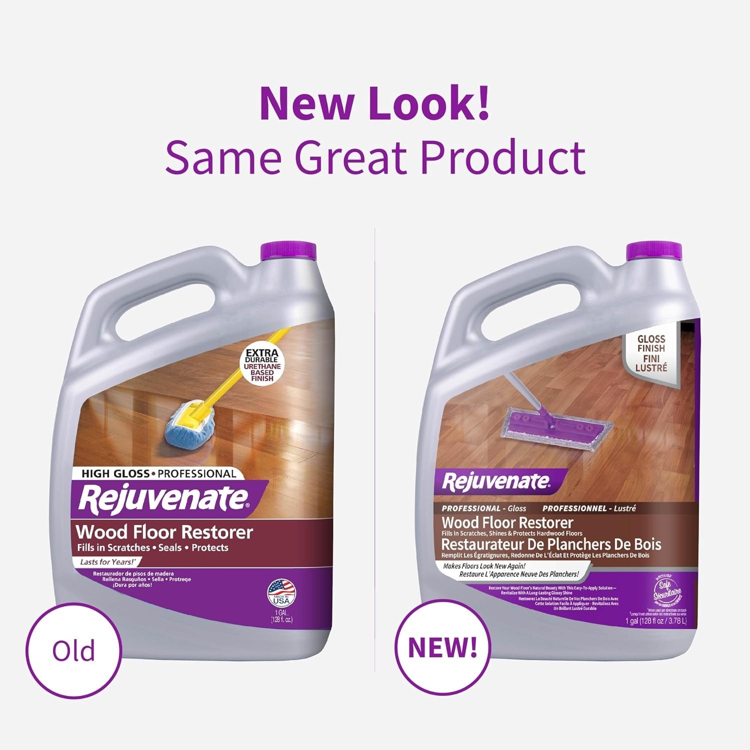 1 Gallon Rejuvenate Professional Wood Floor Restorer Fills Scratches. 128 Fl Oz