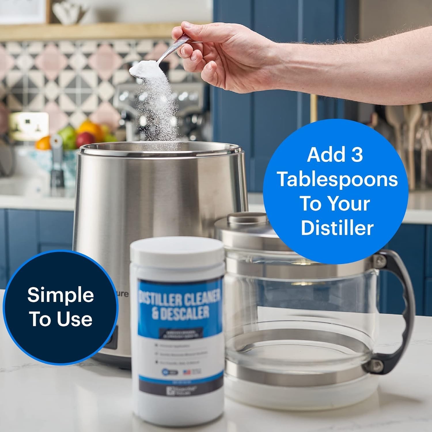 Essential Values Distiller Cleaner Descaler – 2 LBS Water Distiller Cleaner – Ci