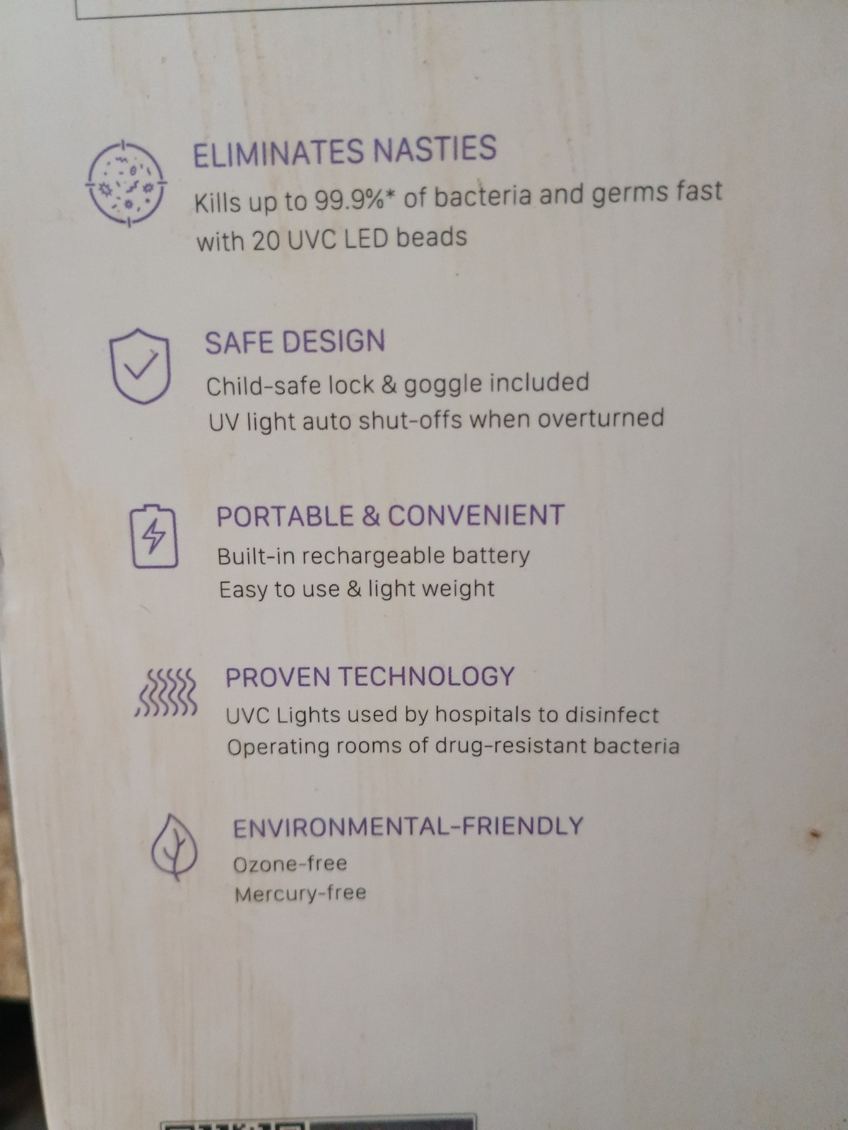 SunUV Handheld disinfecting & Sanitizing Wand