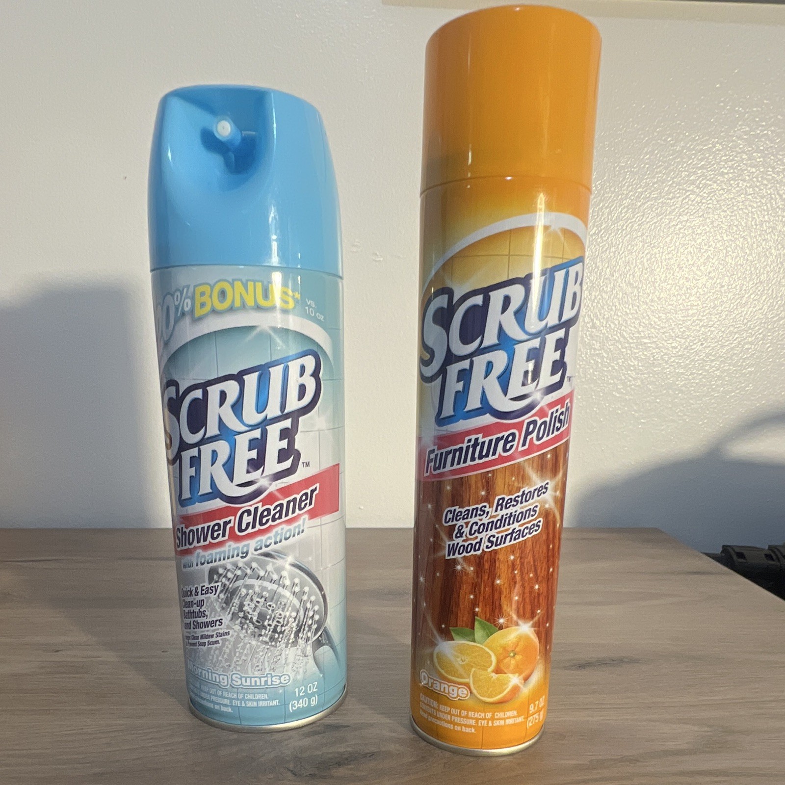 Scrub Free Foaming Bathroom Cleaner Spray Morning Sunrise Scent 12 oz 2 Pack