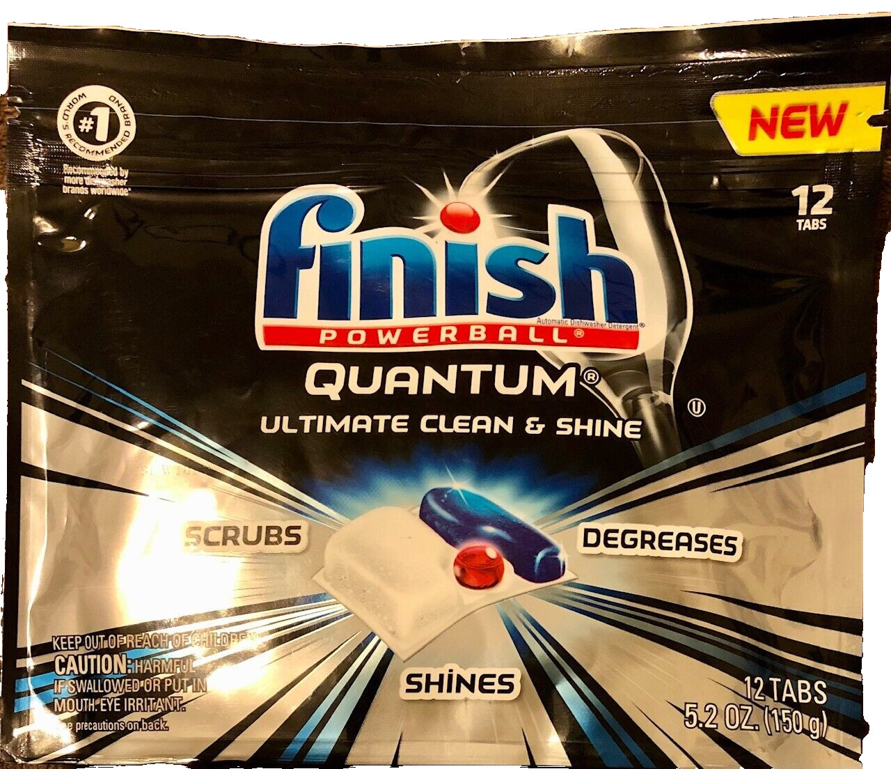 24 Count Finish Powerball Quantum Tabs Dishwasher Detergent – 2x 12 – New Sealed