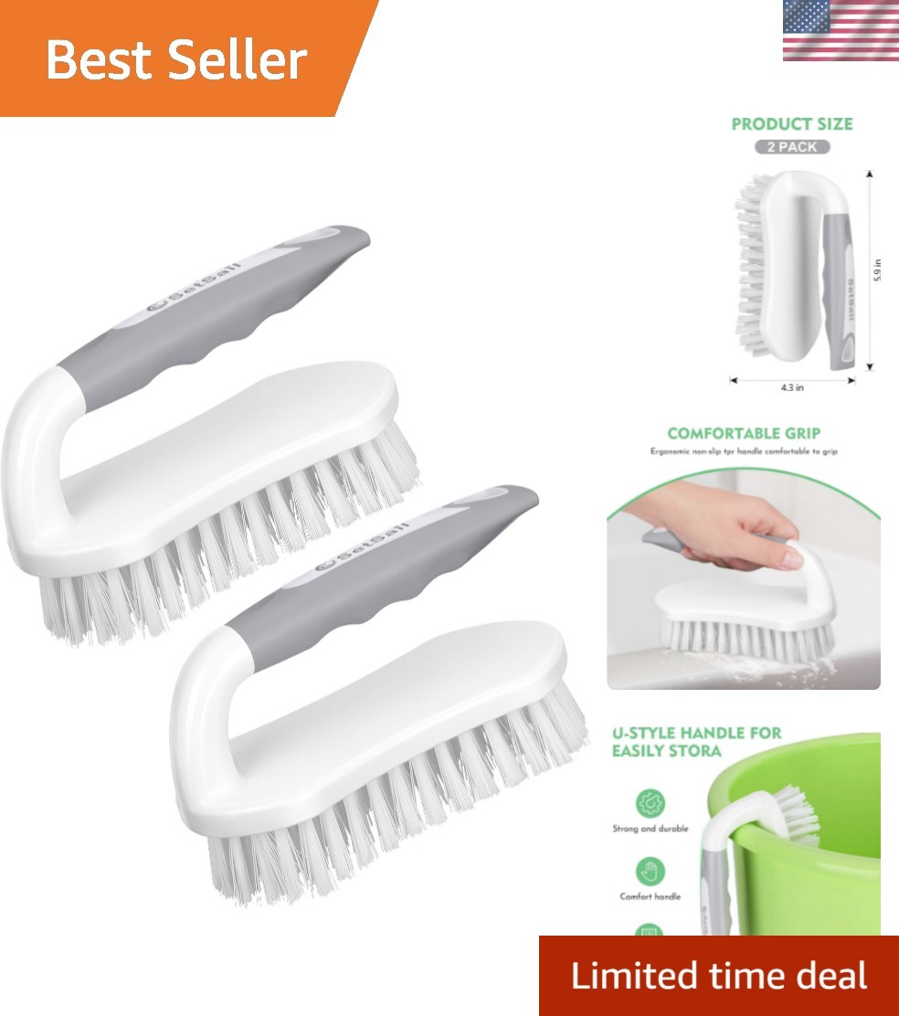 Scrub Brush, Heavy-Duty Scrub Brushes for Cleaning with Stiff Bristles Cleani…