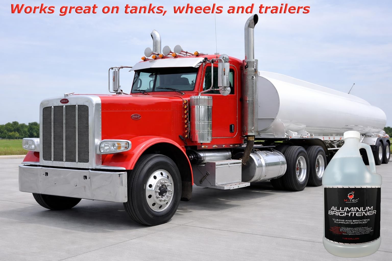 M-Tec Aluminum Brightener Concentrate, Heavy-Duty Aluminum Cleaner for Trailers,