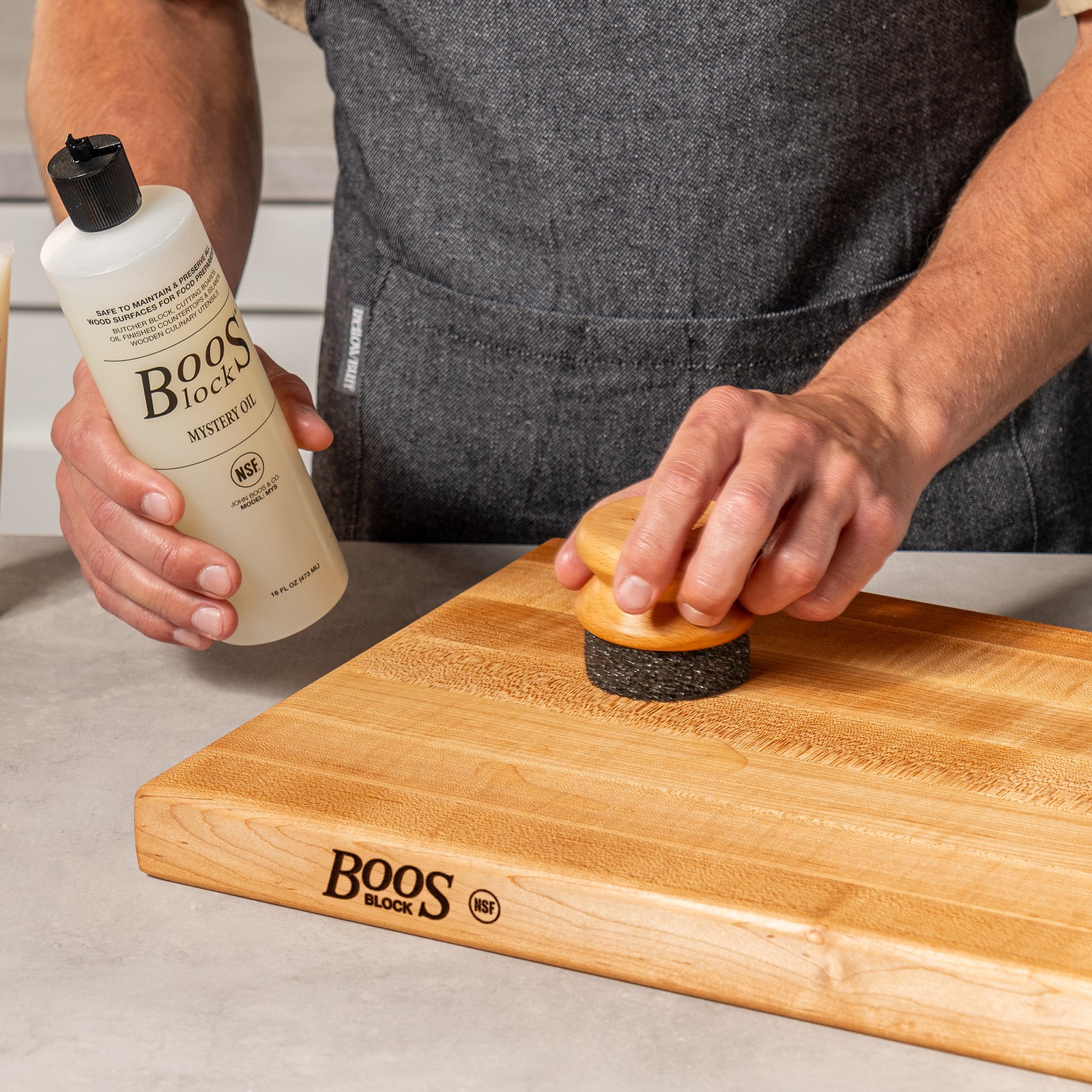 John Boos 2-Piece Wood Cutting Board Care Set with Oil and Applicator