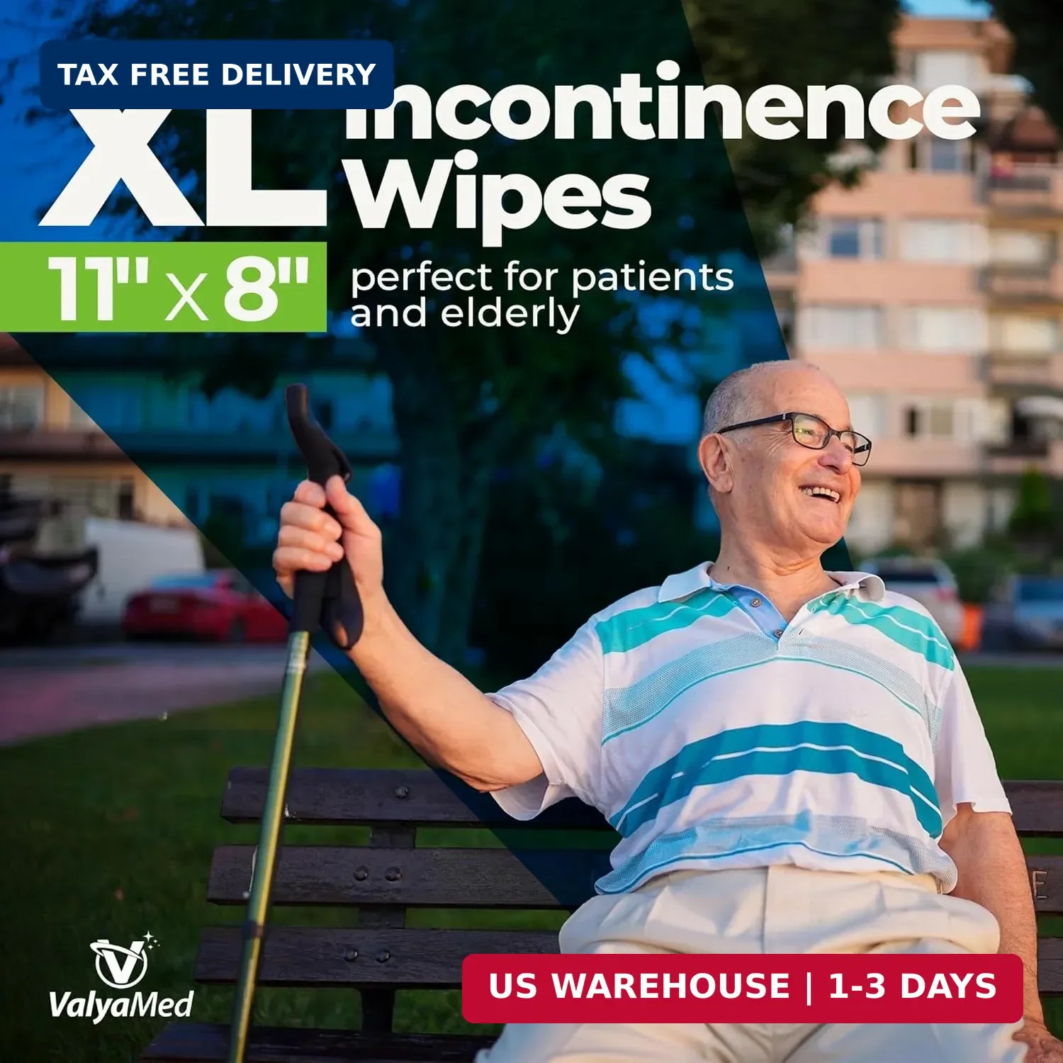 Body Wipes for Adults, XL for full Body, Adult and Elderly, Alcohol-Free Inconti