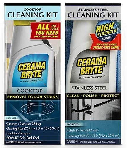 Stainless Steel Cleaner for Appliances + Cooktop and Stove Top Cleaner, 10 Ou…