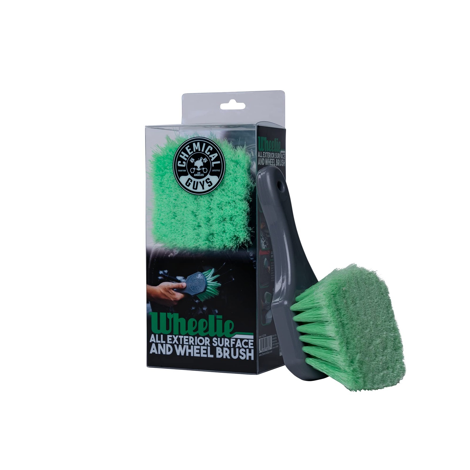Wheelie All Exterior Surface and Wheel Brush Soft Bristles Safe Cleaning
