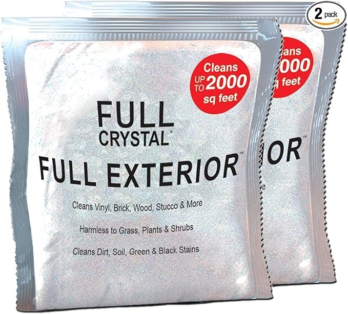 Fuller Brush Crystal Full Exterior Cleaner 8oz Powder Refill Packs +Spray Bottle