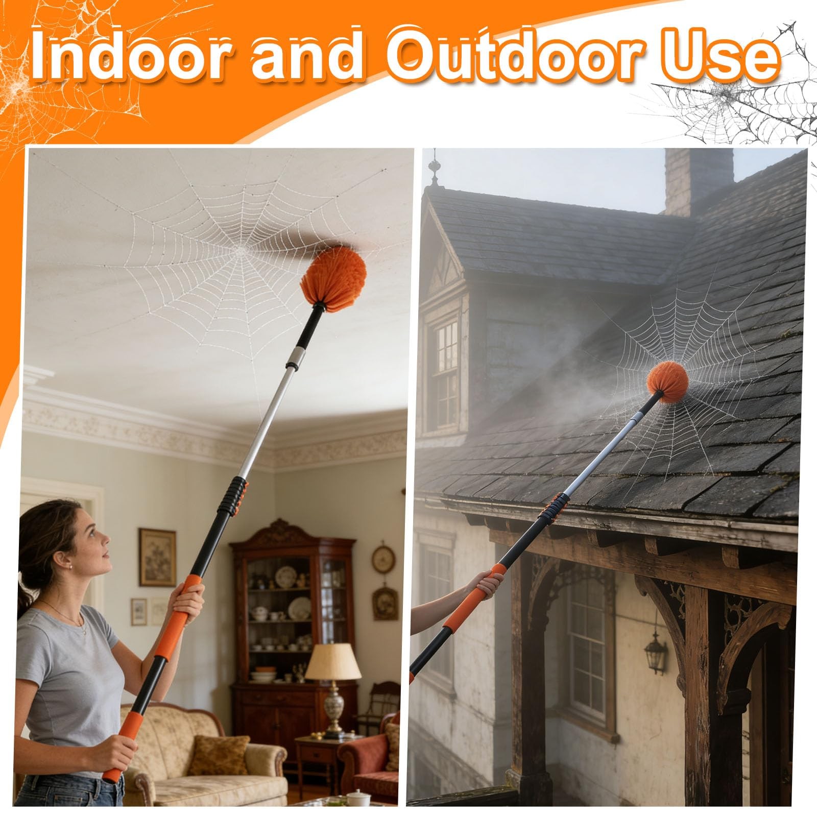 30FT High Reach Duster Kit Extension Pole Ceiling Fan Window Cleaner Set NEW!