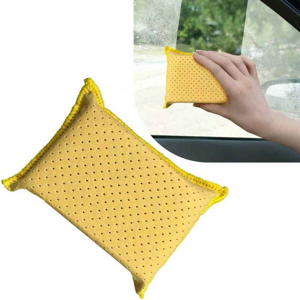 Windshield Cleaning Sponge Block, Double-Sided Microporous Defogger for Car Wind