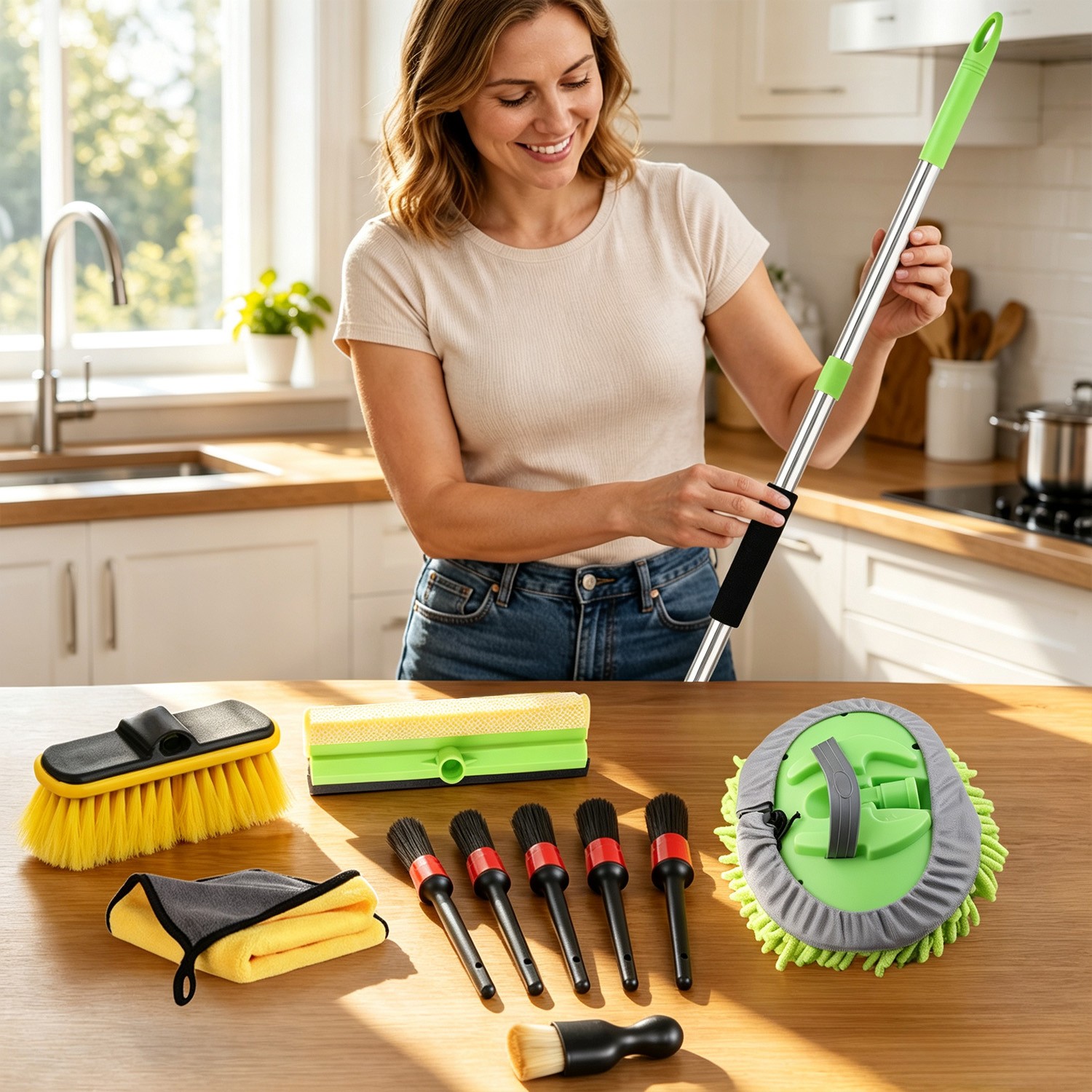 12Pcs Wheel Brush Kit for Cleaning Wheel & Tire, Wheel & Rim Brush,Car Detailing