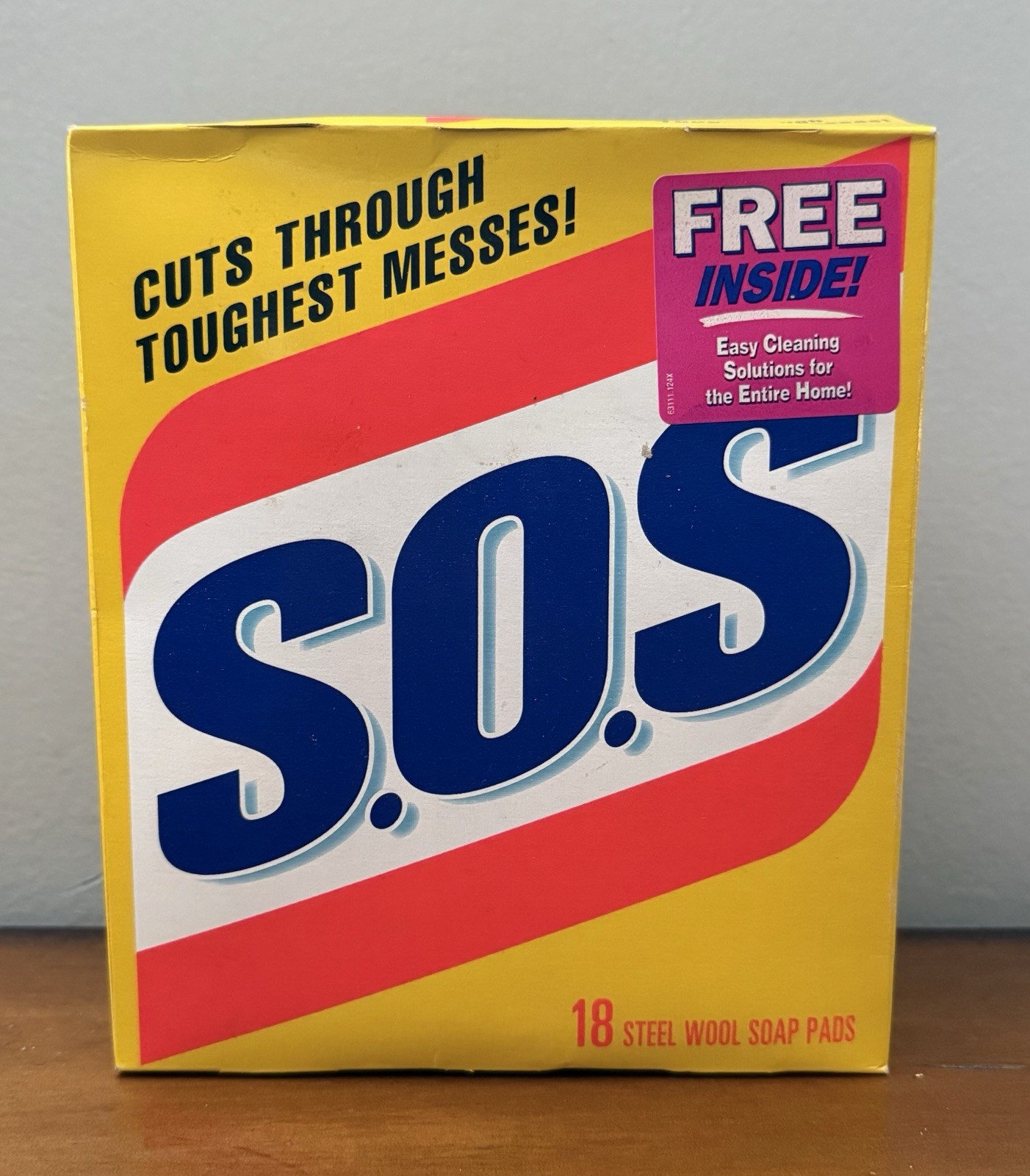 NOS Vintage 1995 S.O.S Steel Wool Soap Pads 18 Count Sealed Box