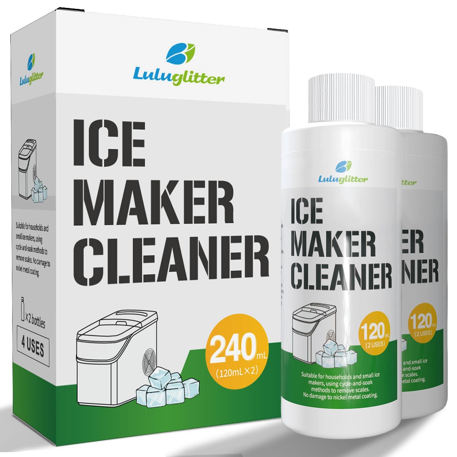 Ice Maker Countertop Cleaner 240ml 4 Use For lce Machine Cleaner and Descaler…