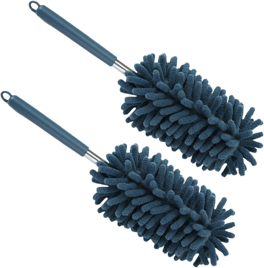 2PCS Car Interior Duster, Soft Chenille Detailing Brush with Extension Pole, Was