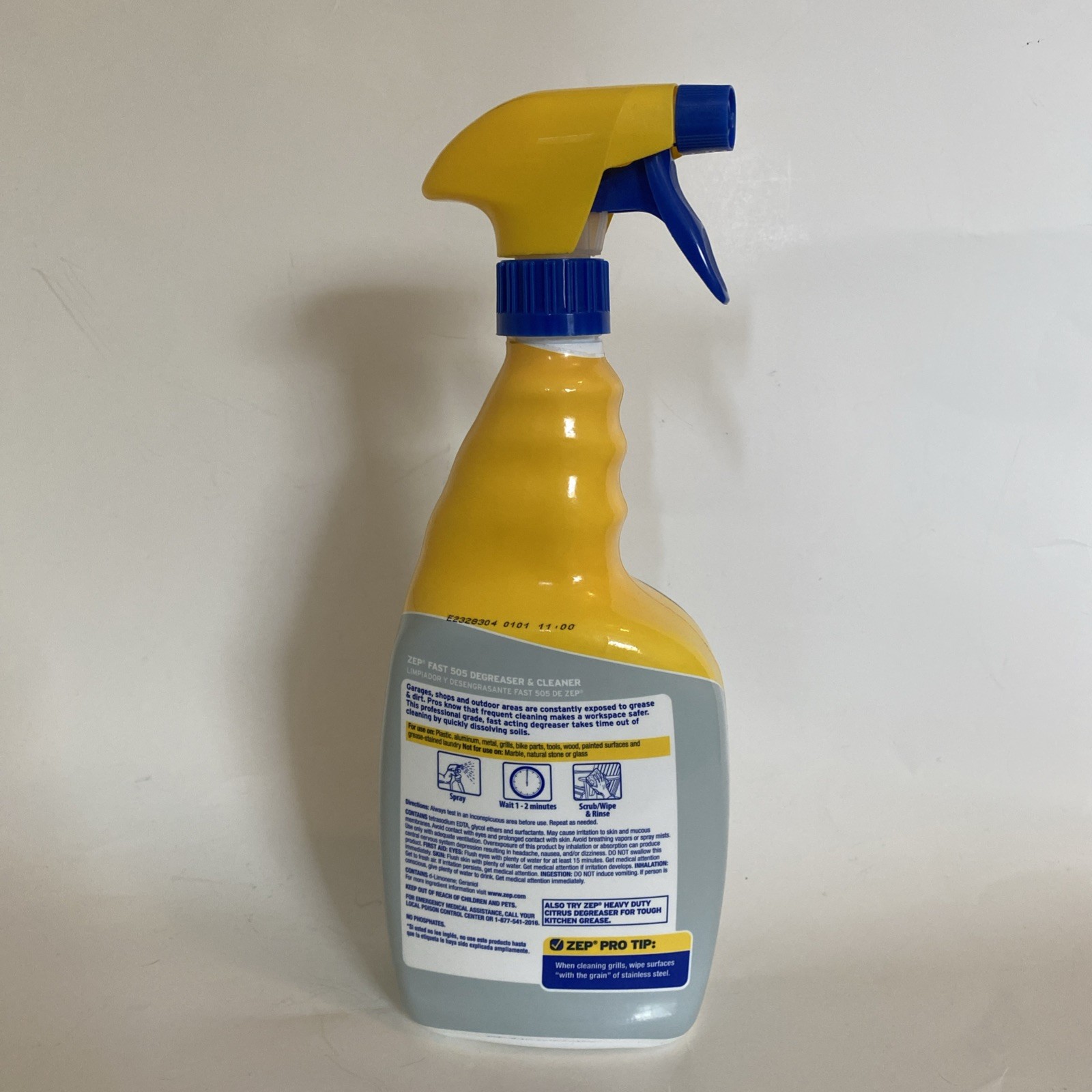 Zep Fast 505 / Lemon Scent / Cleaner and Degreaser / 32 oz Liquid