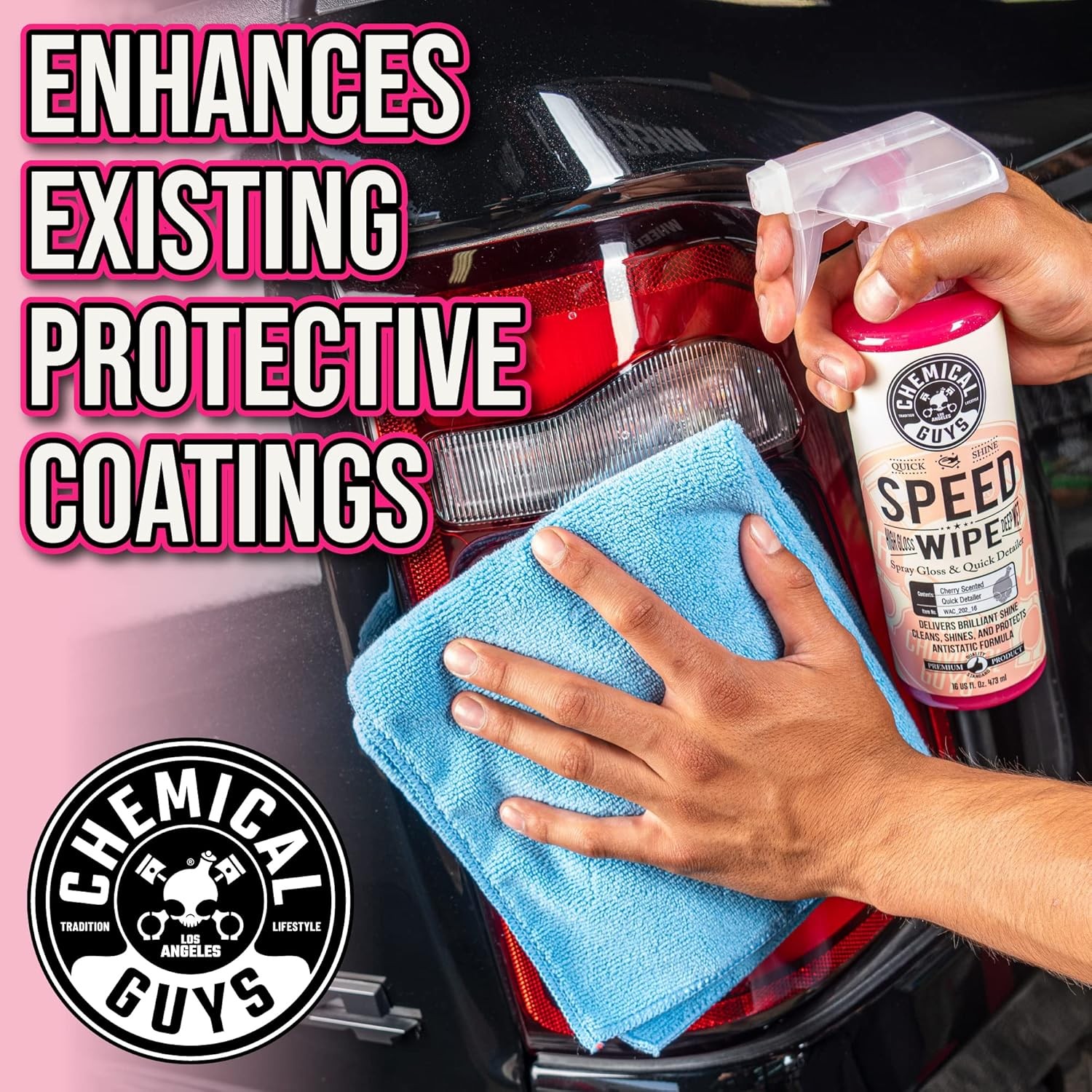 Chemical Guys Speed Wipe Quick Detailer – High Gloss, Streak-Free Shine, Detail