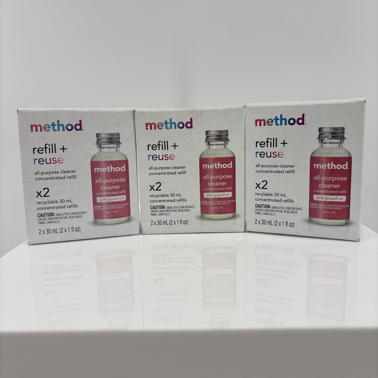 Method Pink Grapefruit Concentrated All Purpose Cleaner Refill (3) 2 Packs