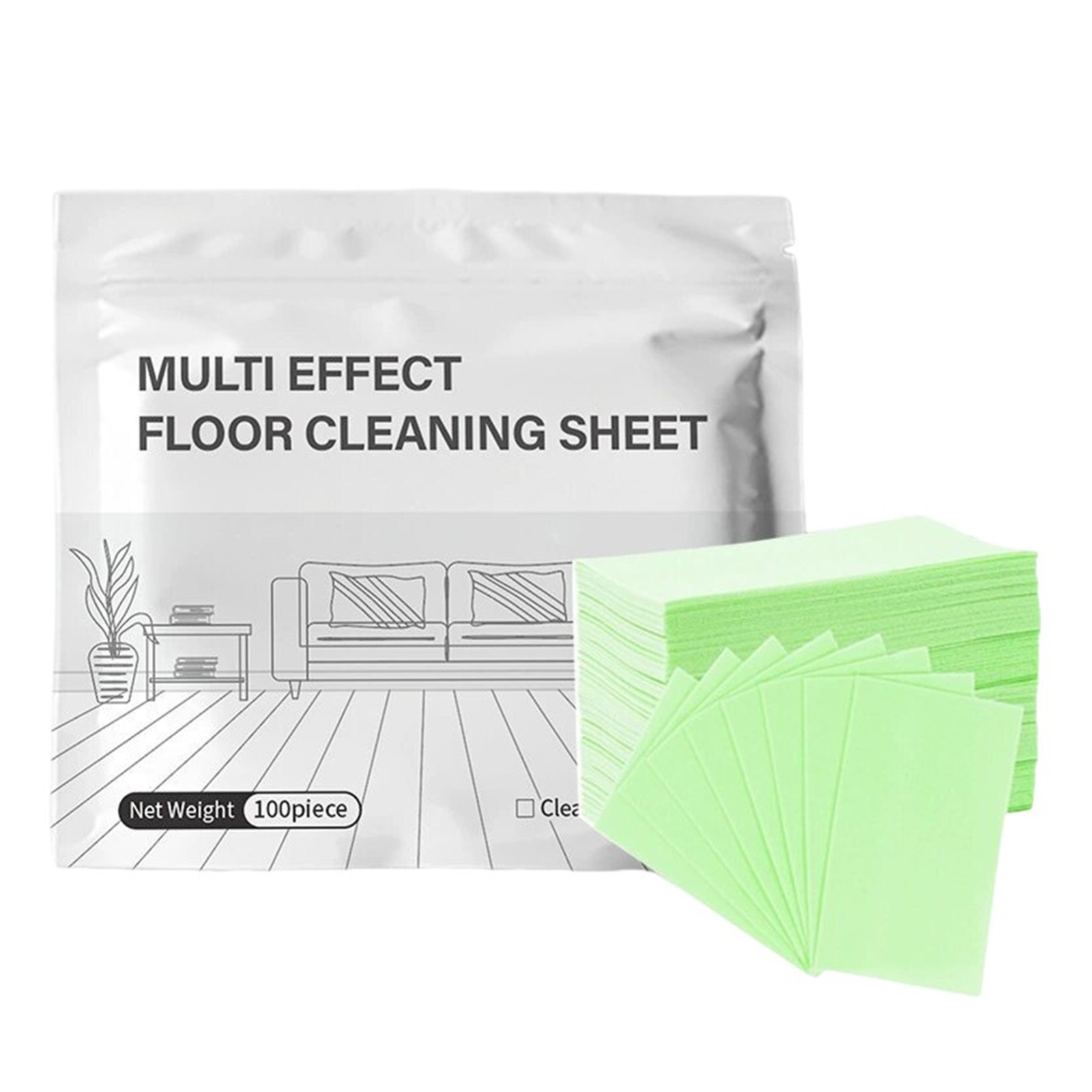 100PCS Multi -Surface Floor Cleaner Sheets Concentrated Dissolvable Mop Cleaning