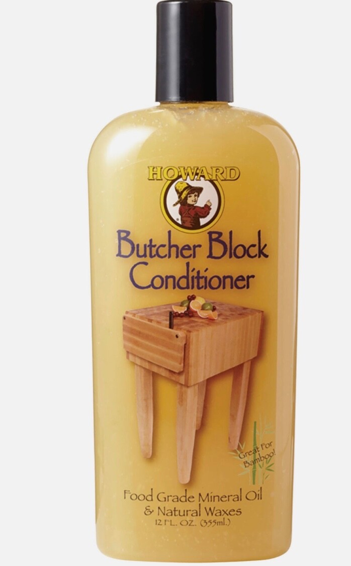 Howard Butcher Block Conditioner, 12 Fl Oz, Food Grade Mineral Oil & Natural Wax