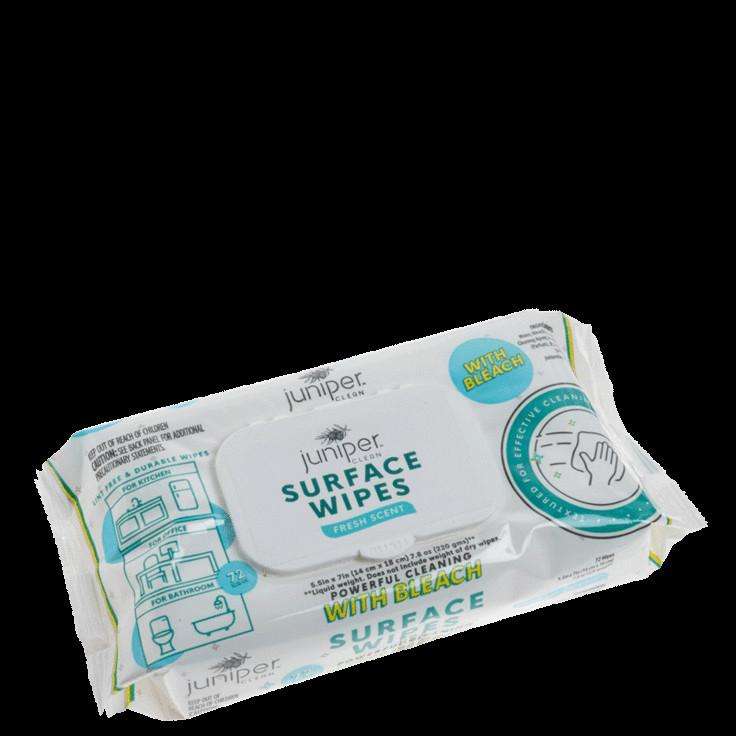 Juniper Clean Multi-Surface Fresh Bleach Scent Wipes – 1 Pack – 72 Count