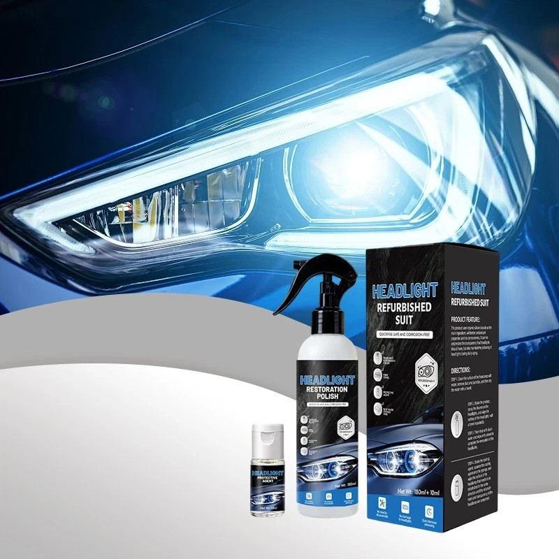Automotive Headlight Restoration Kit,Headlight Cleaner For Oxidized,Yellowed