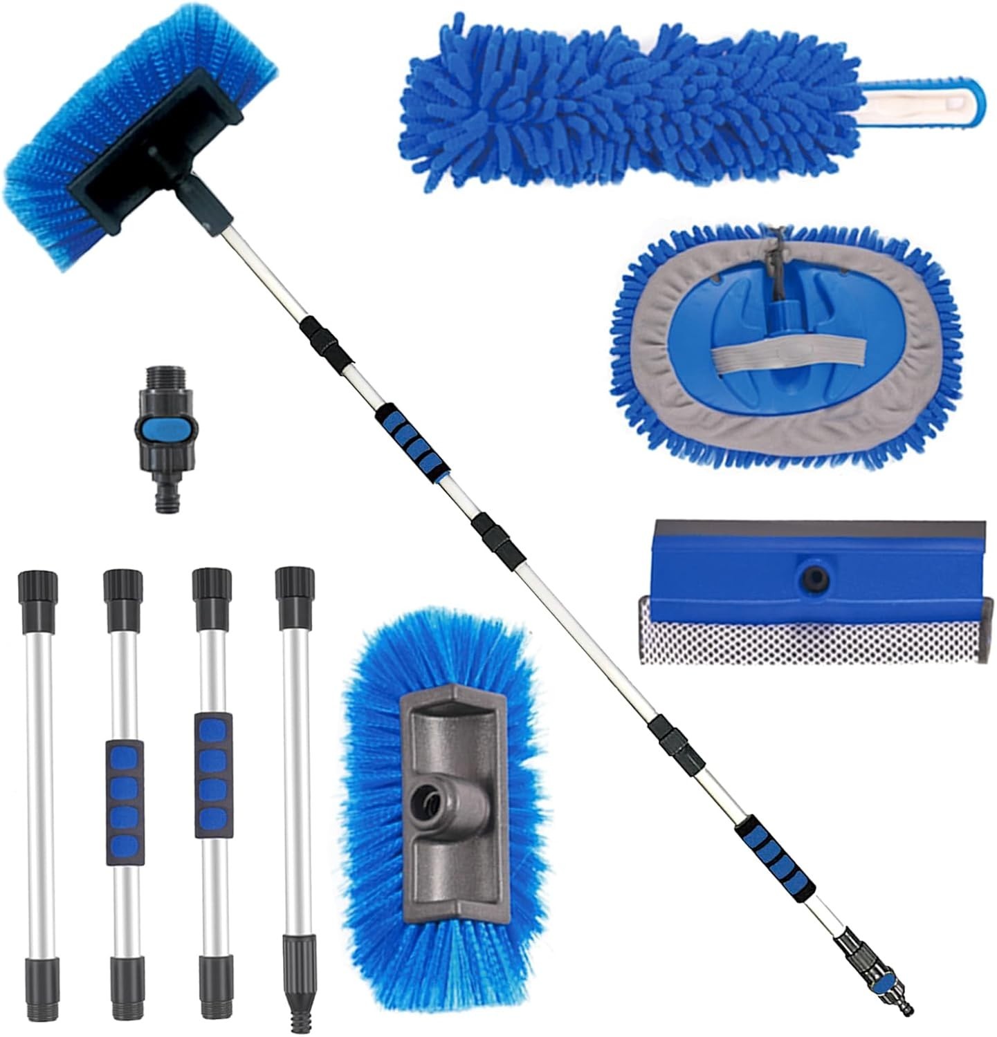 72 Car Wash Brush with Long Handle On/Off Switch for Car RV Truck Boat Wash
