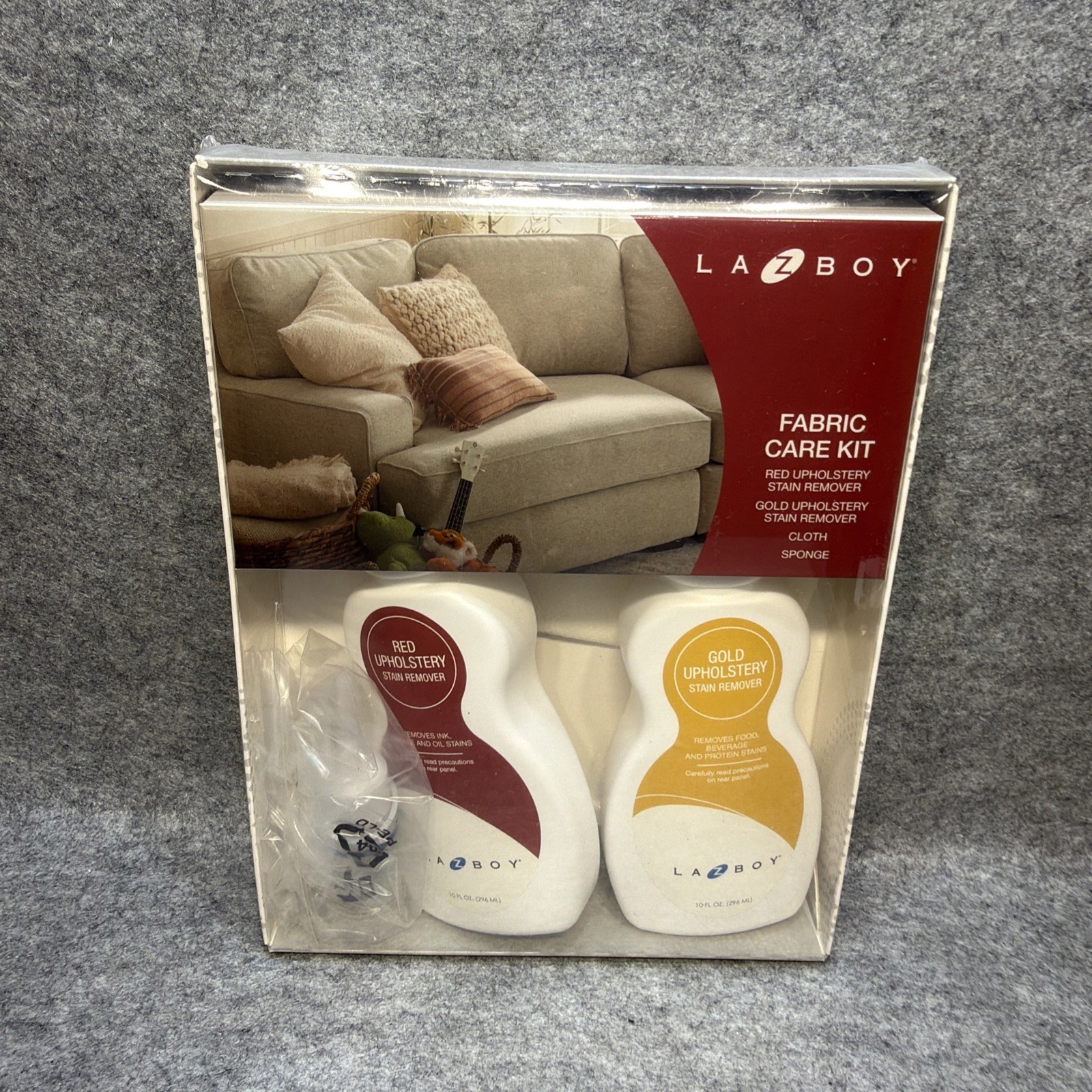La-Z-Boy Fabric Care Kit Red & Gold Upholstery Stain Remover Kit Furniture New